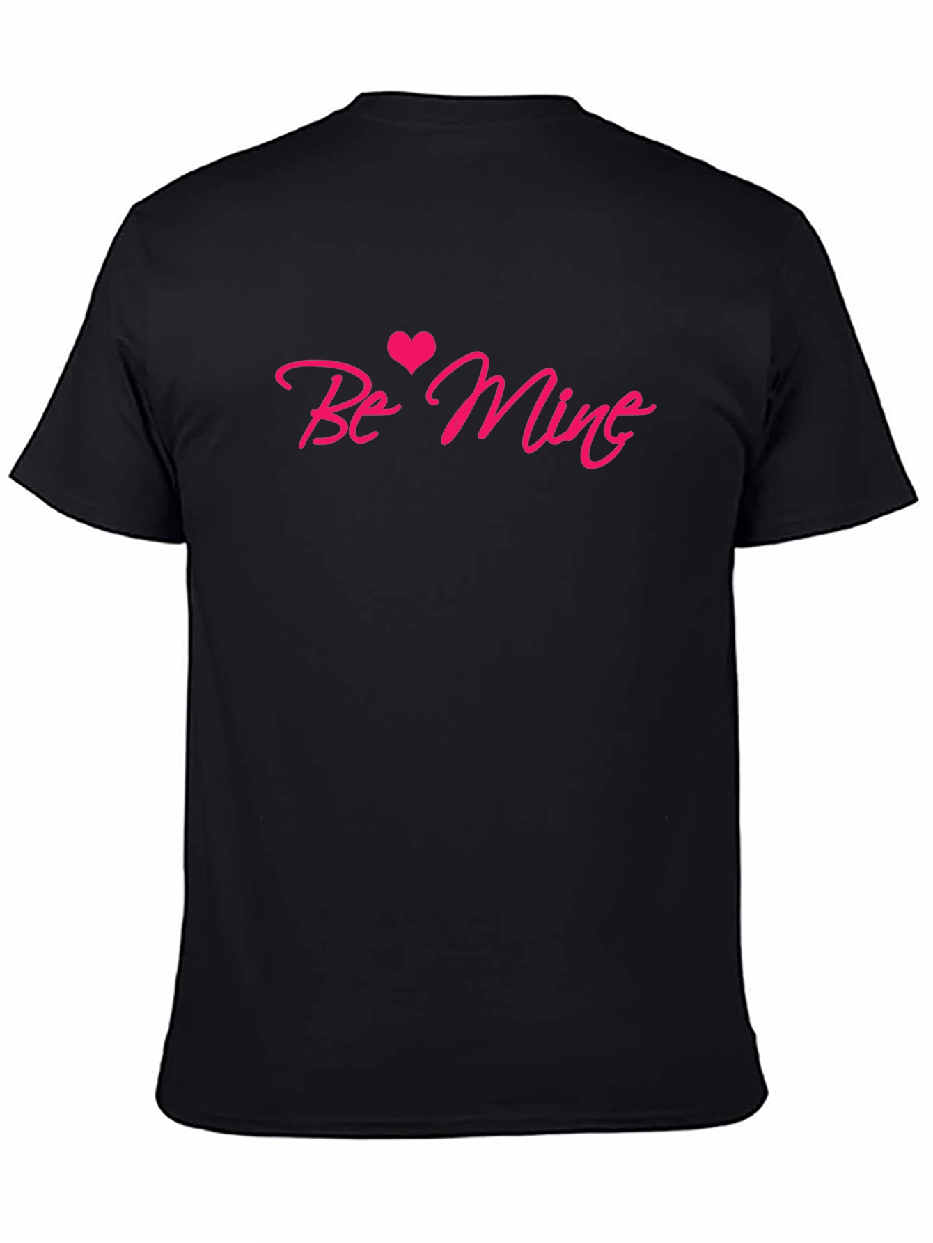 Be Mine Valentines Day Black Tee