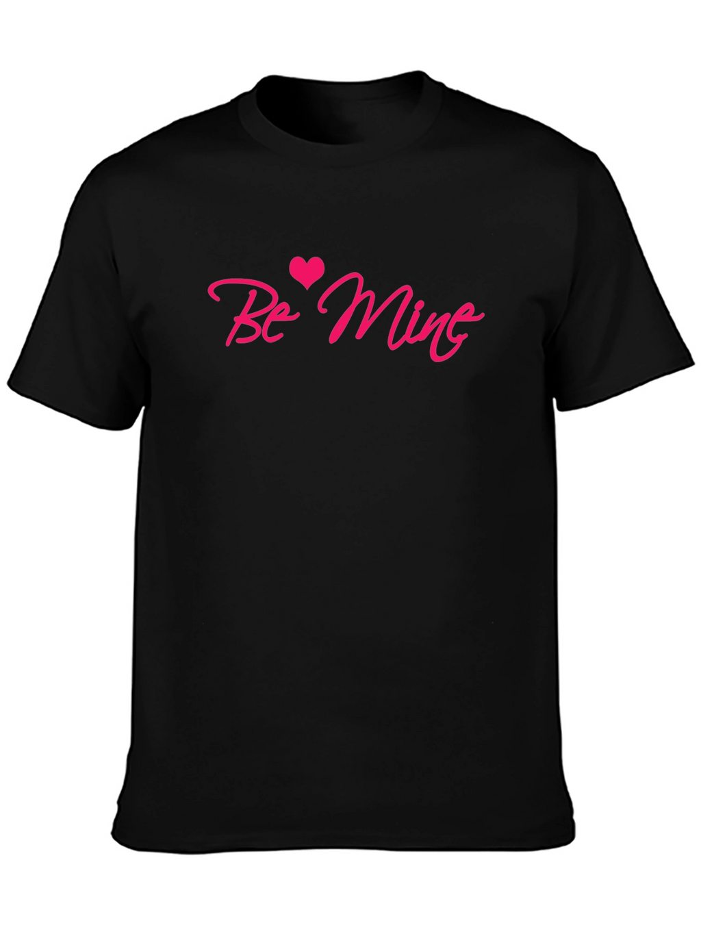 Be Mine Valentines Day Black Tee