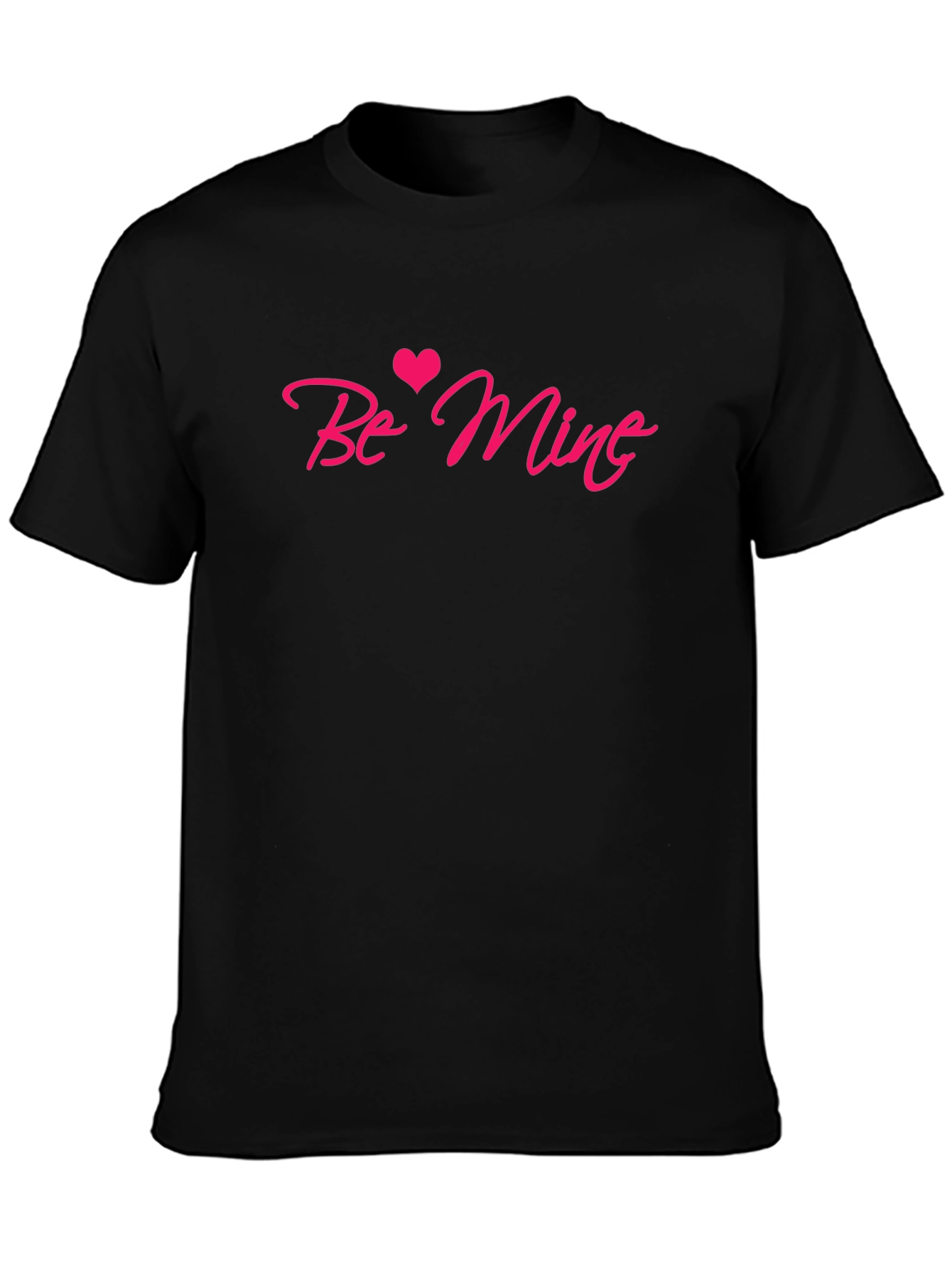 Be Mine Valentines Day Black Tee