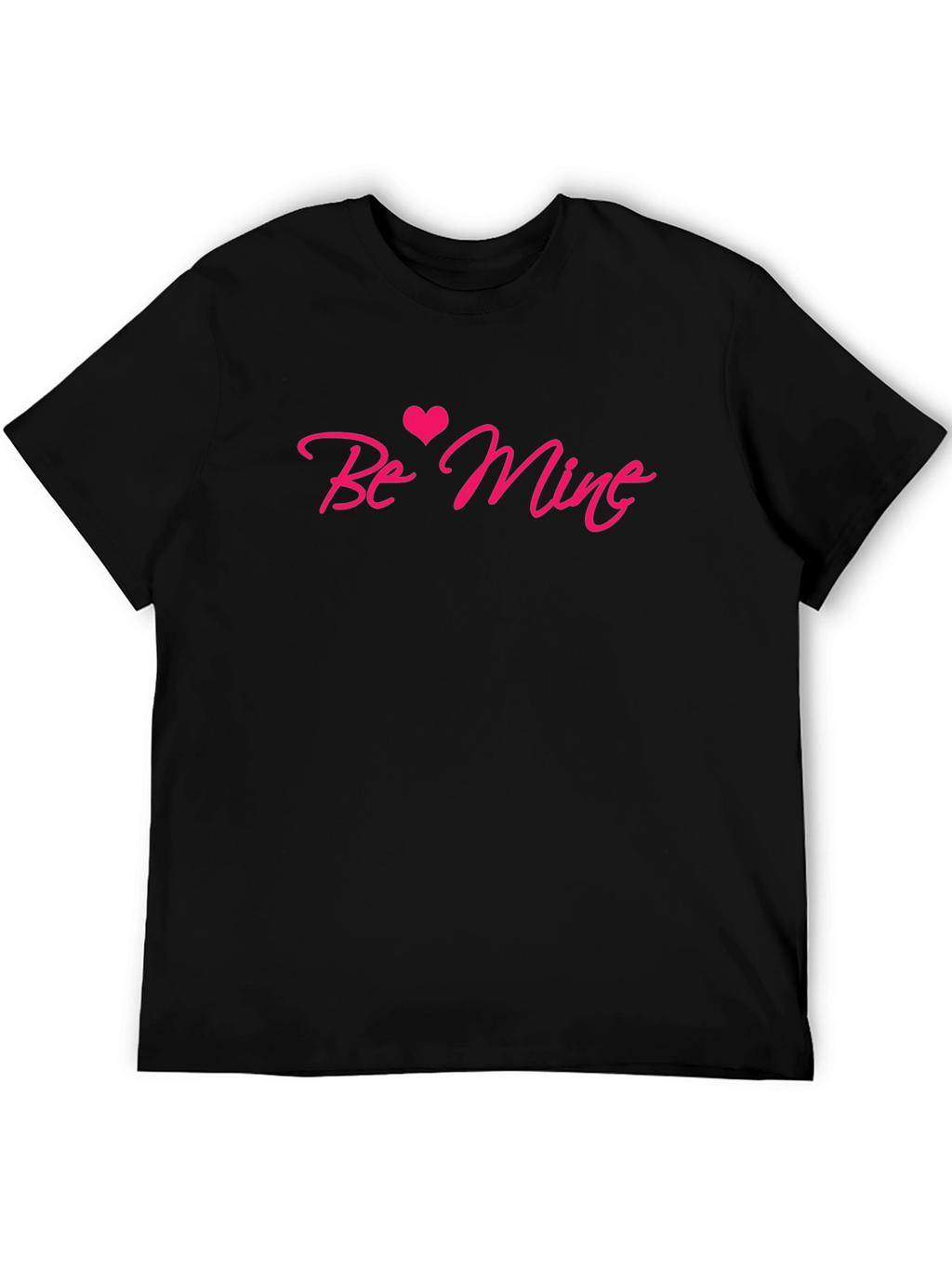 Be Mine Valentines Day Black Tee