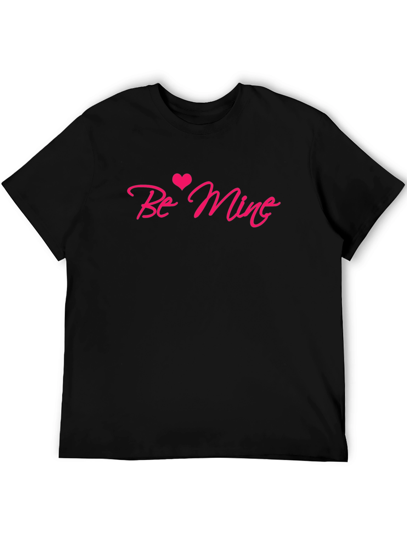 Be Mine Valentines Day Black Tee