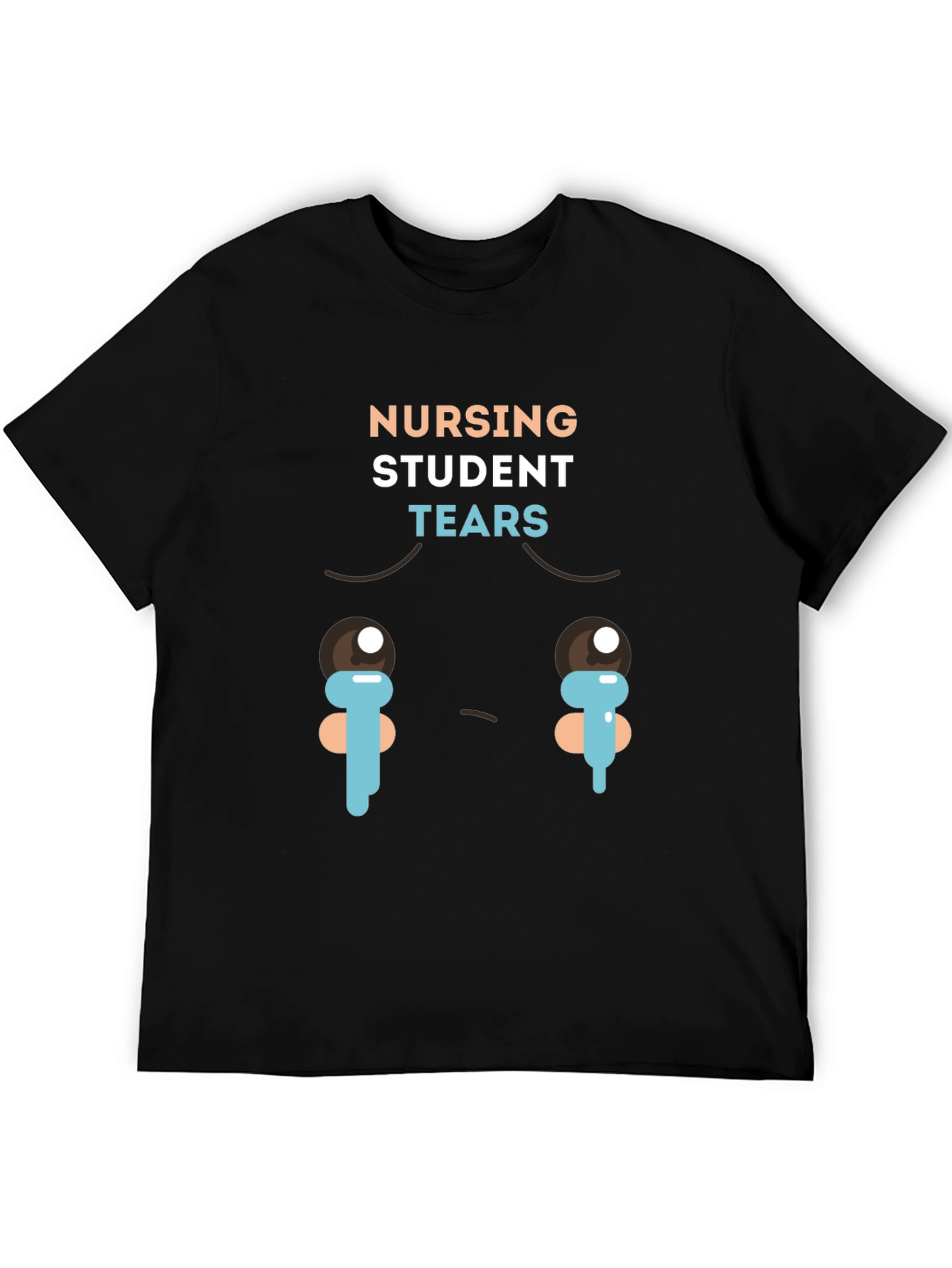 Nursing Student Tears Graphic T-Shirt - Black