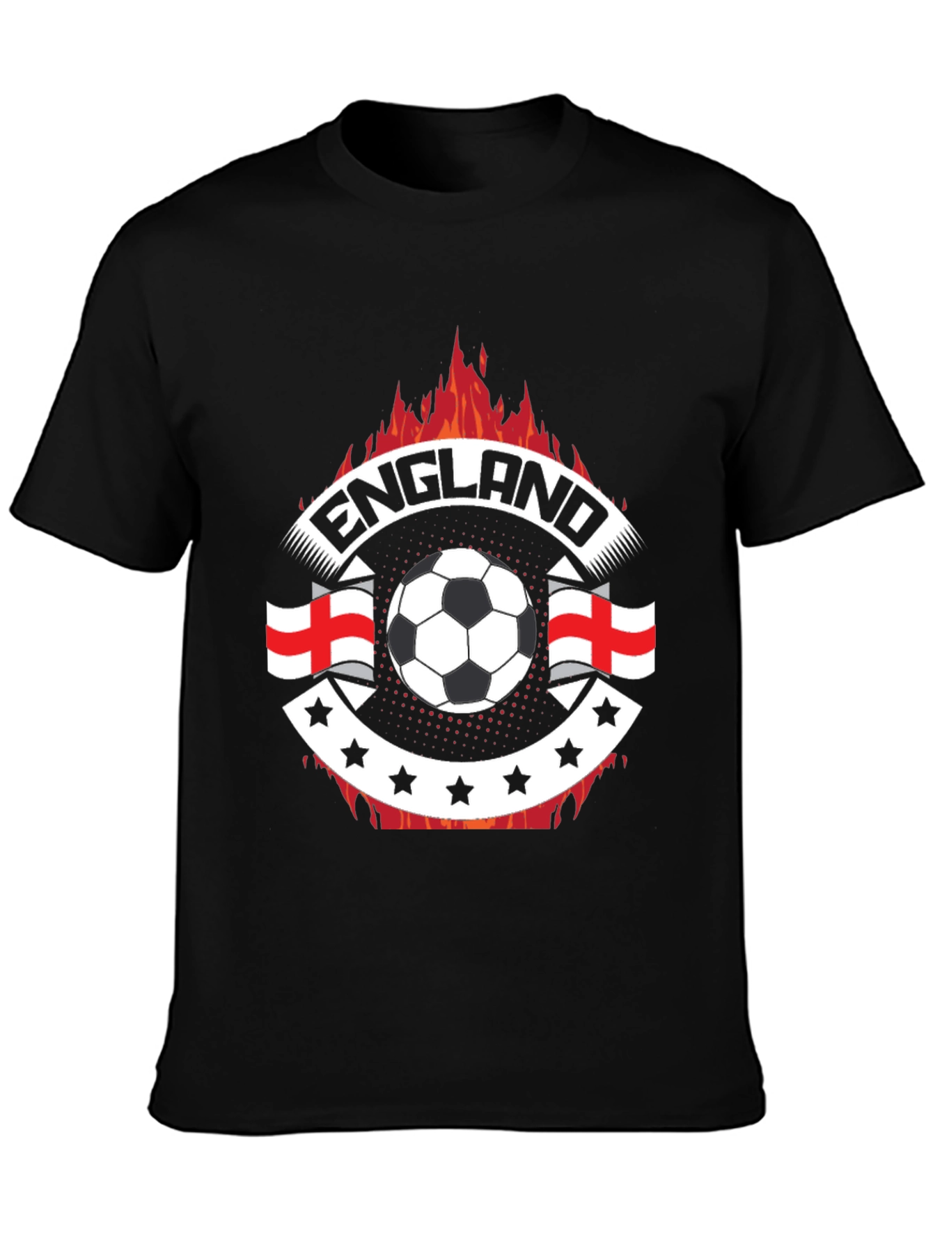 England Soccer Fire T-Shirt
