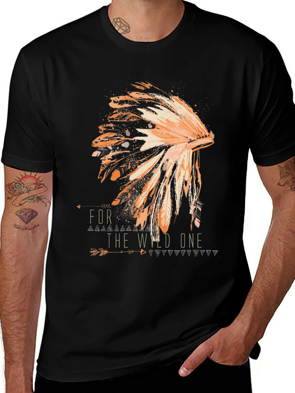 Wild One Graphic Tee - Native American Inspired Design