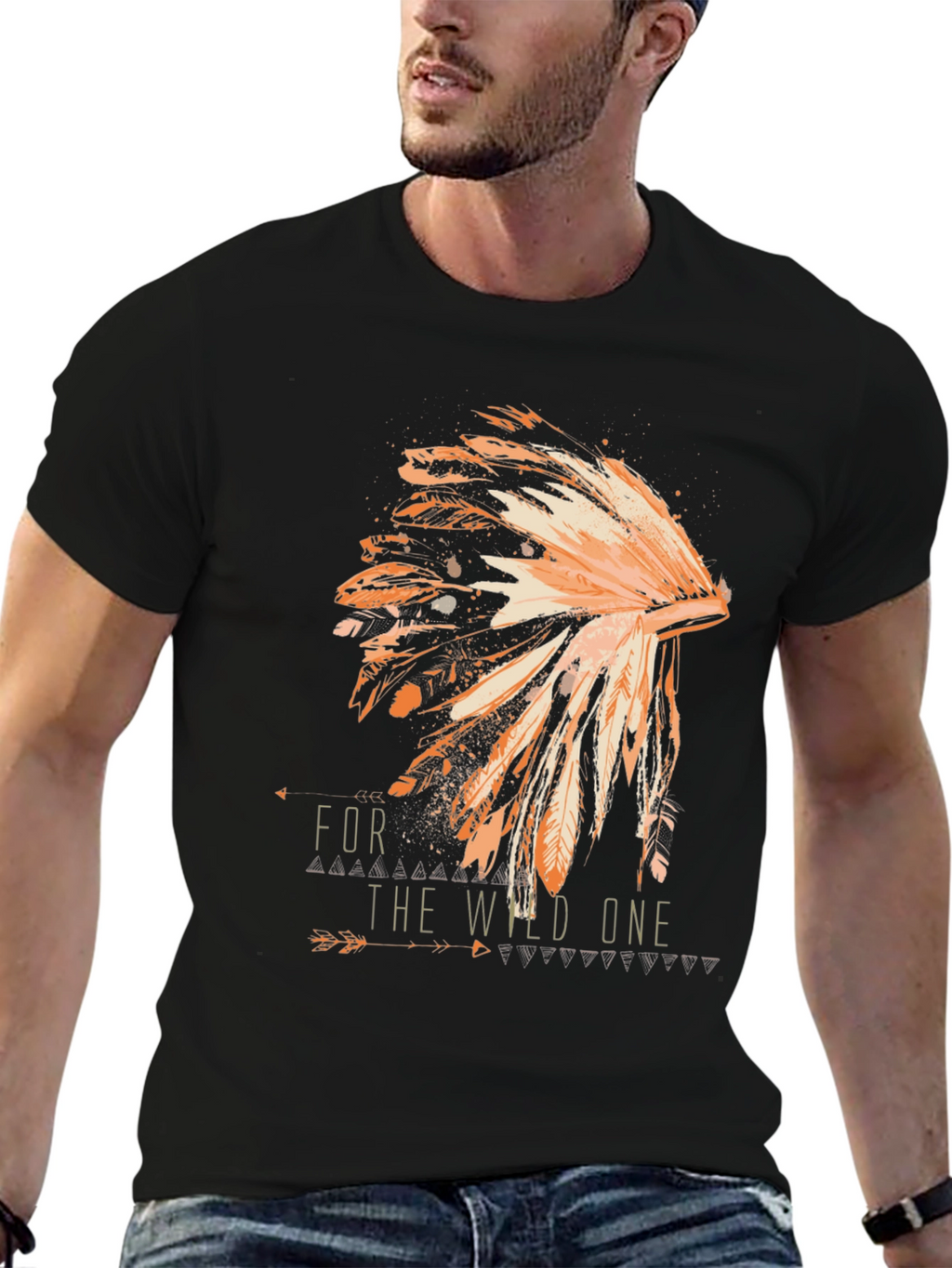 Wild One Graphic Tee - Native American Inspired Design