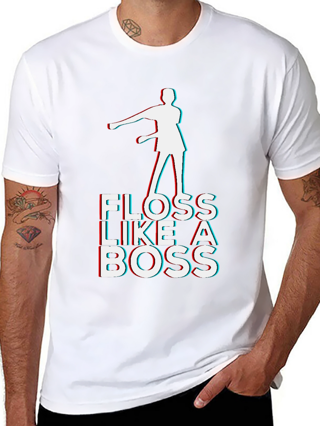 Floss Like a Boss Graphic T-Shirt - Black