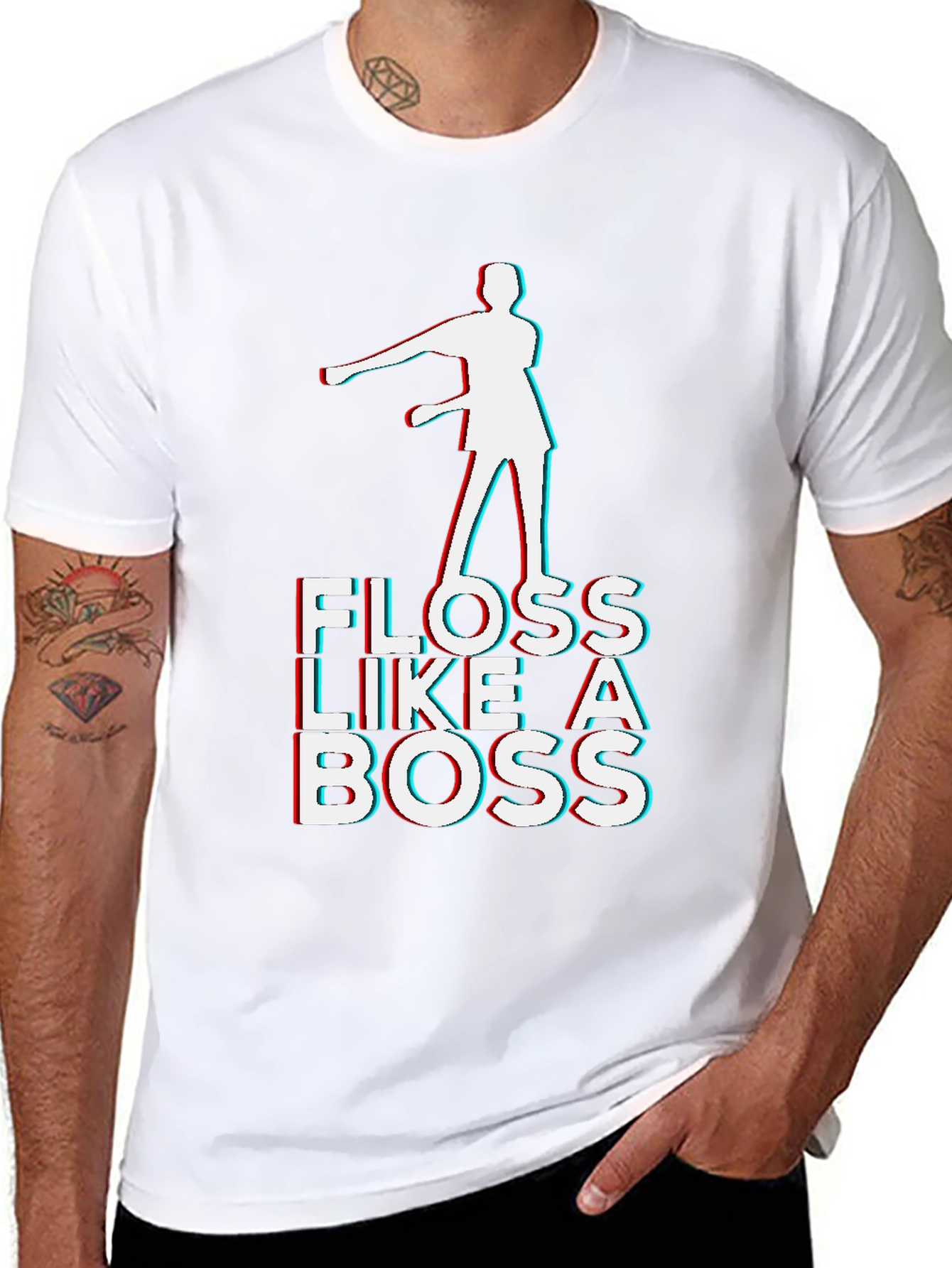 Floss Like a Boss Graphic T-Shirt - Black
