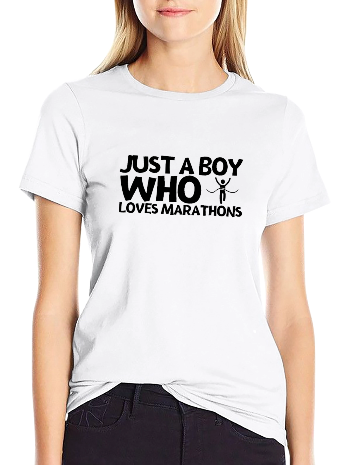 Just a Boy Who Loves Marathons Graphic Tee