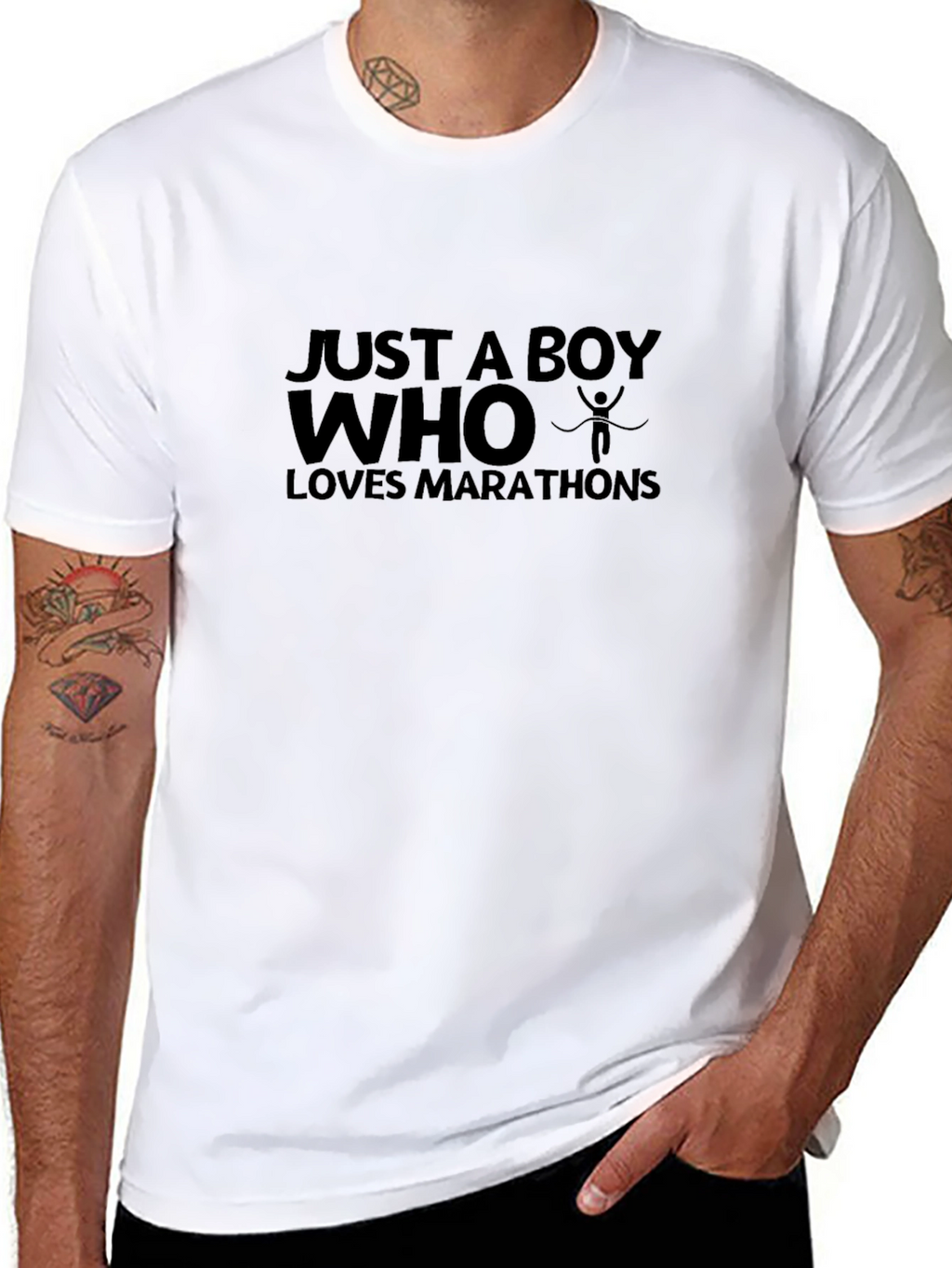 Just a Boy Who Loves Marathons Graphic Tee