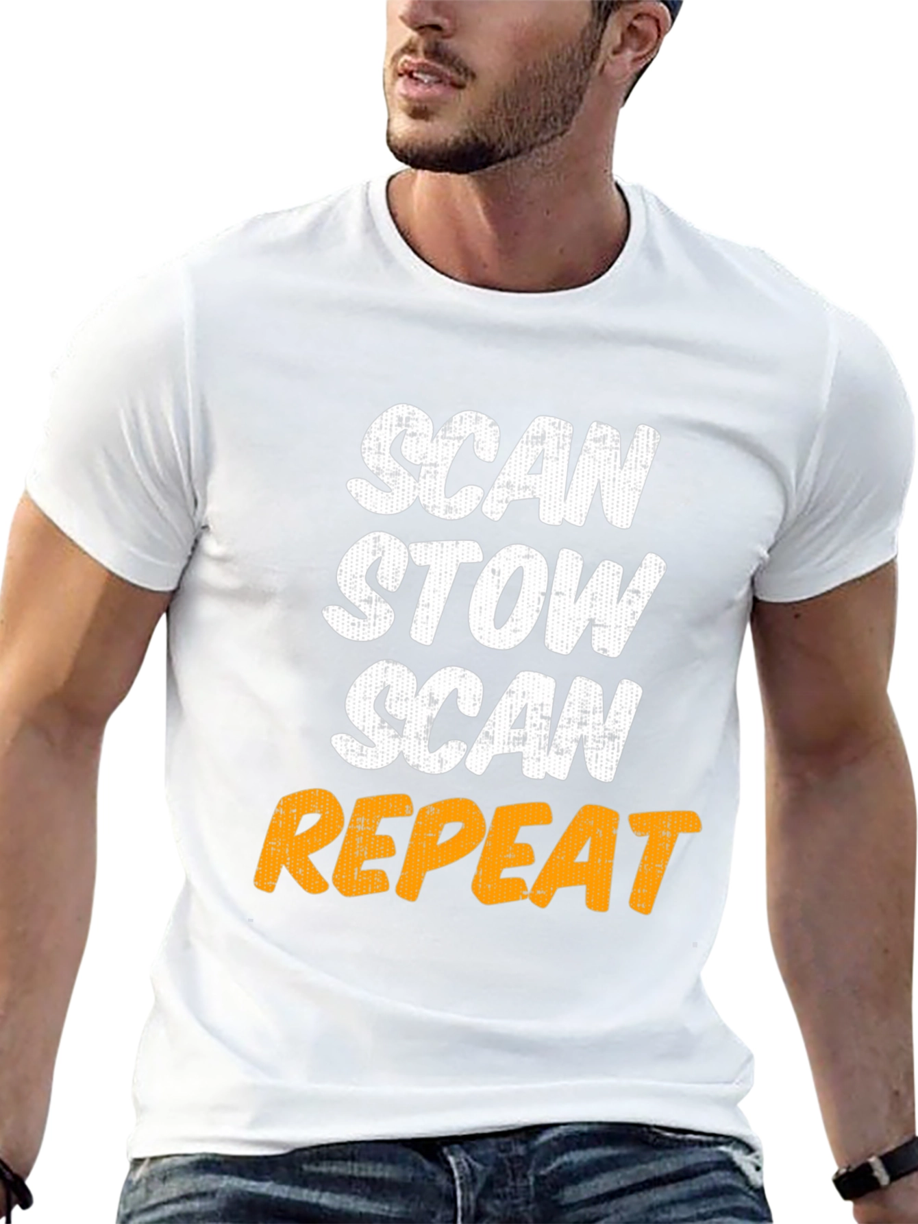 Scan Stow Repeat Graphic T-Shirt