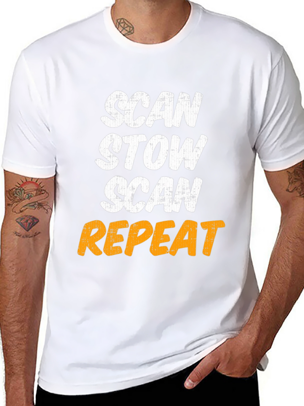 Scan Stow Repeat Graphic T-Shirt