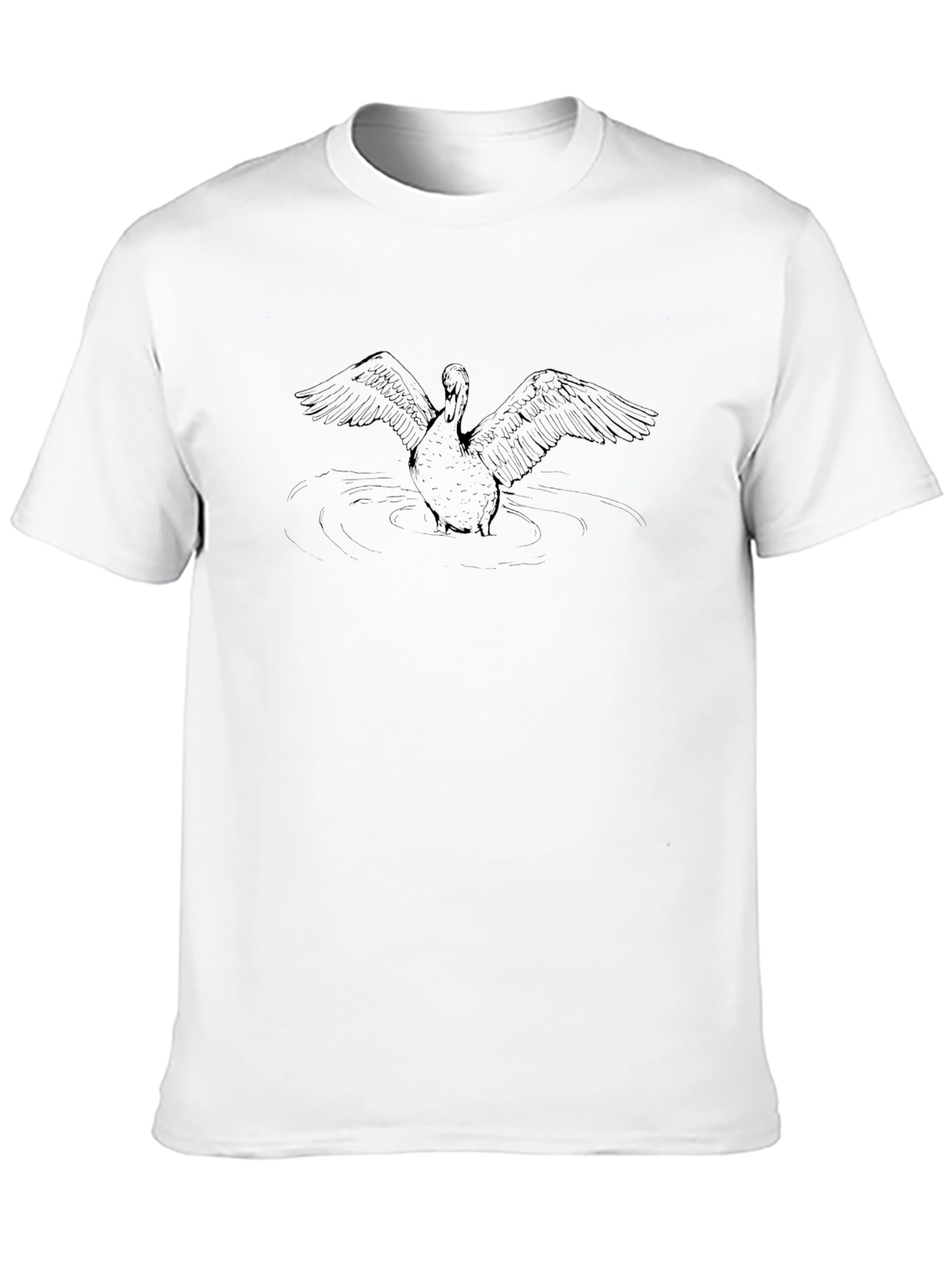 Black T-Shirt with Pelican Design