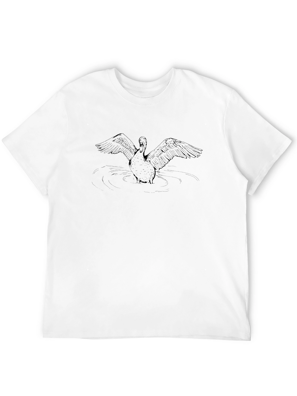 Black T-Shirt with Pelican Design