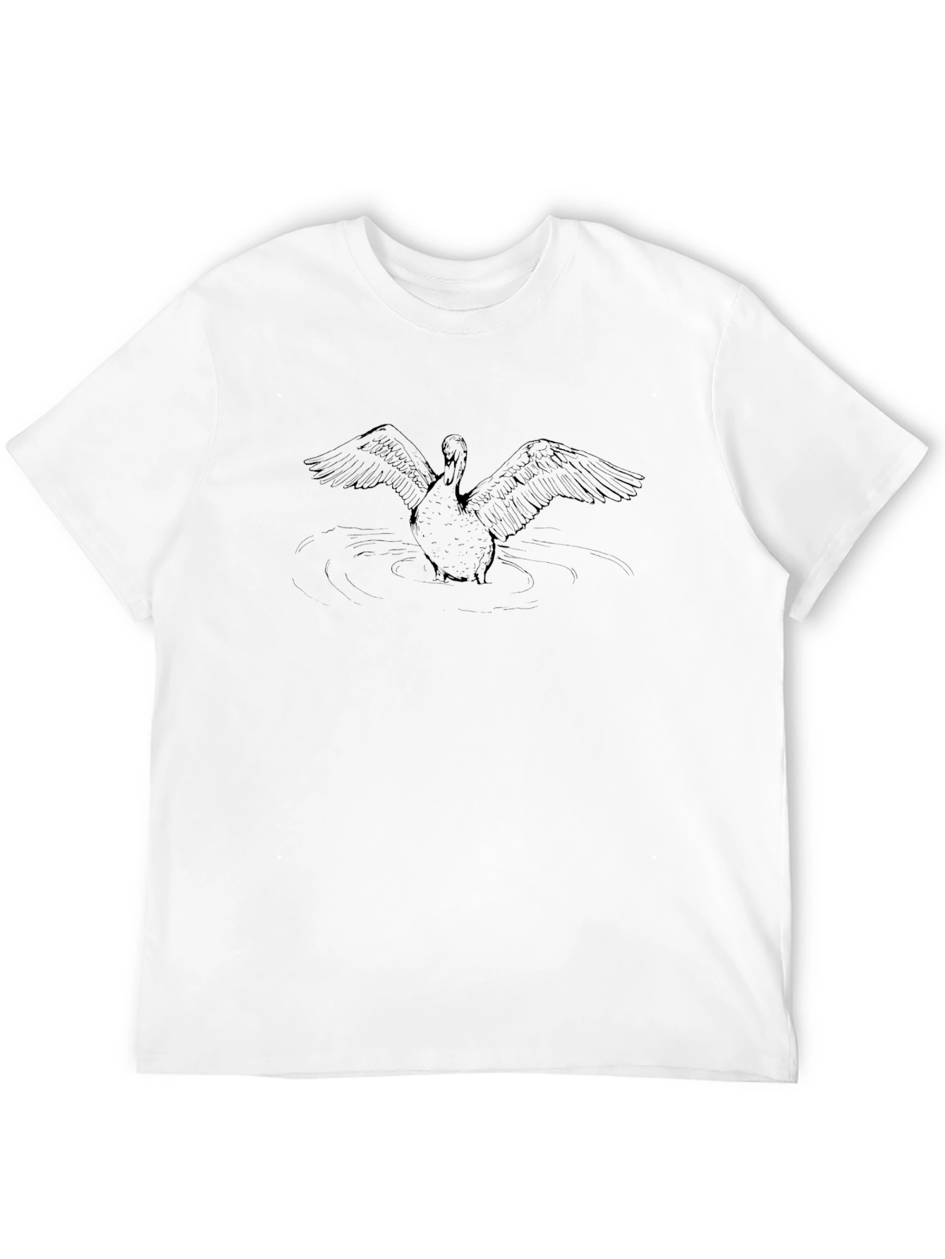 Black T-Shirt with Pelican Design