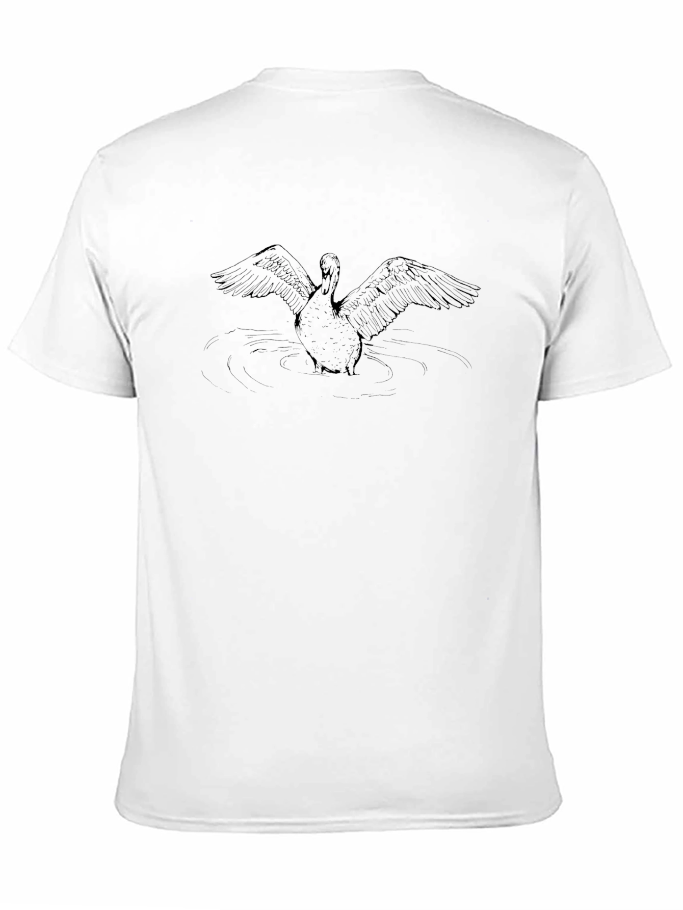 Black T-Shirt with Pelican Design