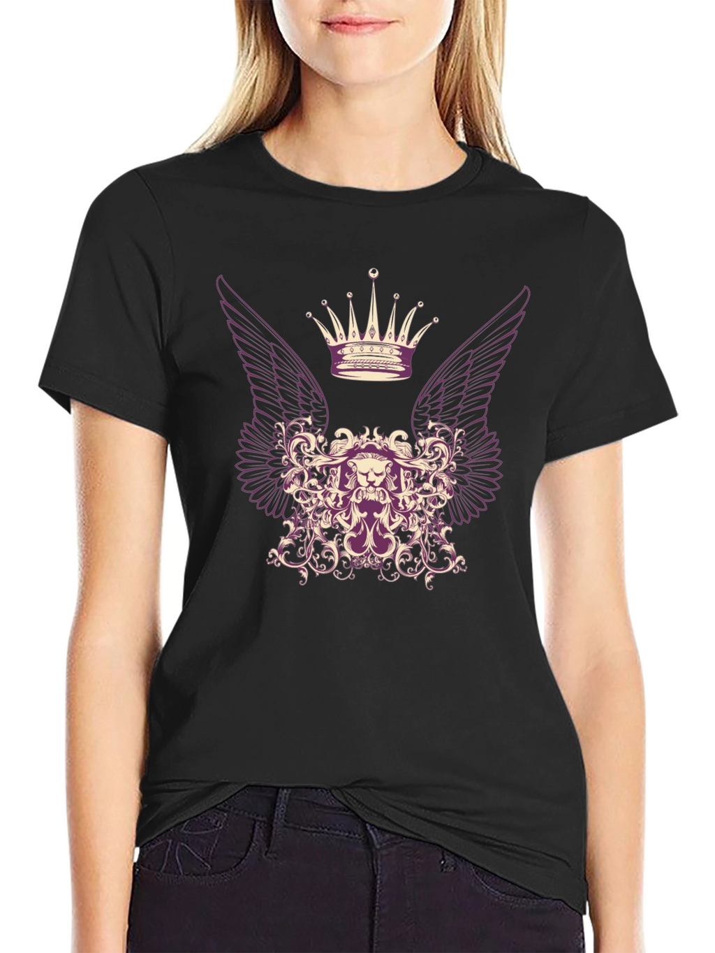 Crown Winged Lion Graphic Tee