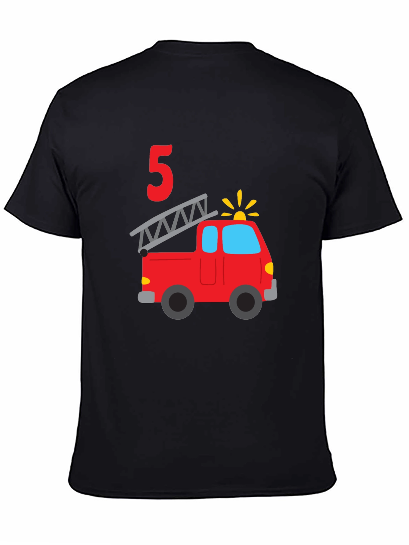 Fire Truck 5th Birthday T-Shirt
