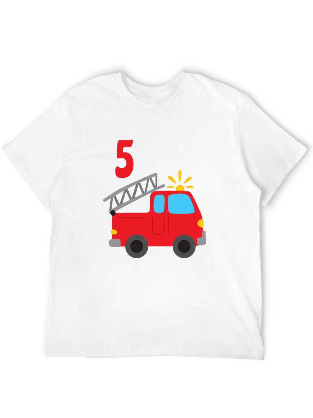 Fire Truck 5th Birthday T-Shirt