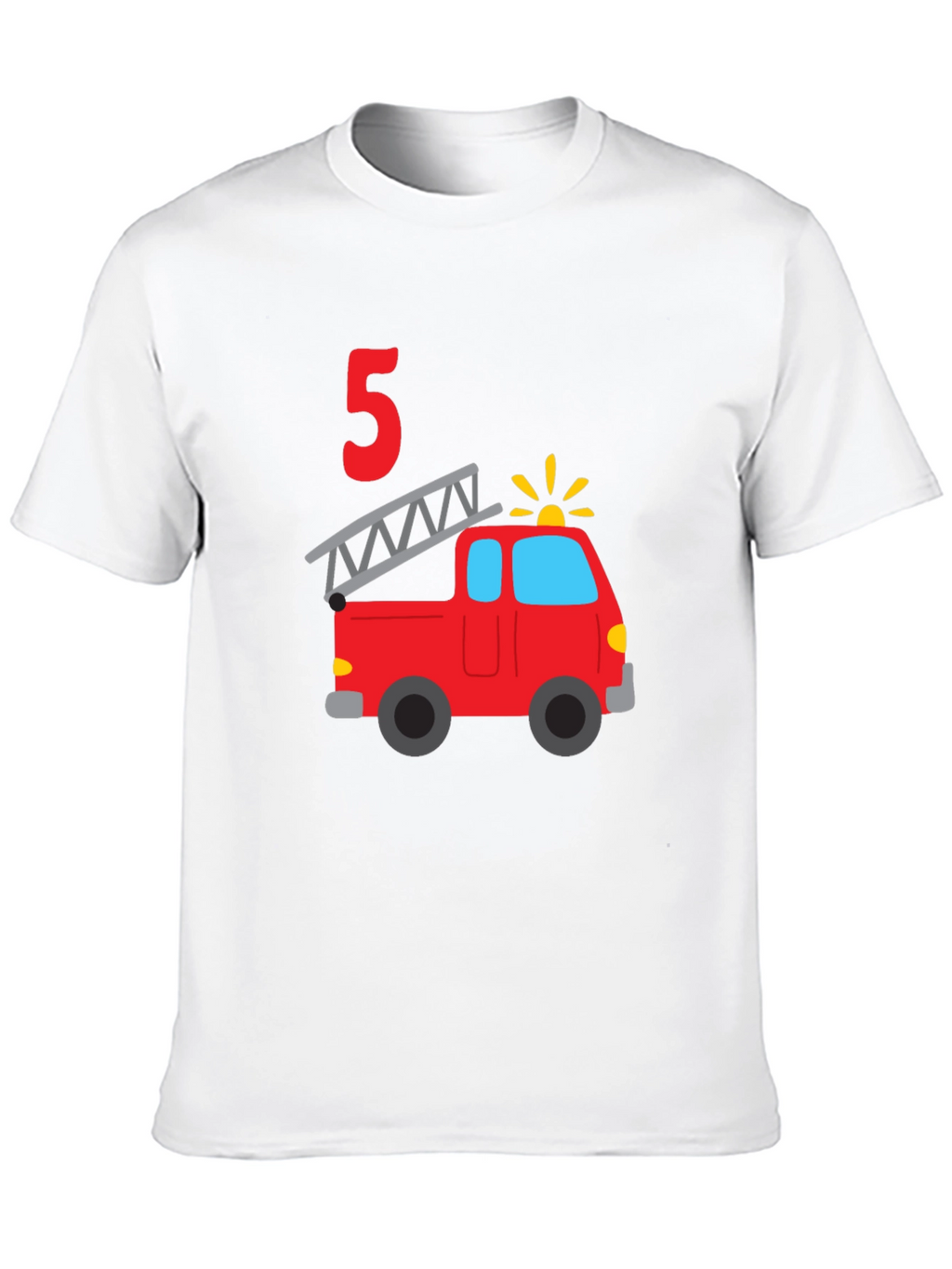 Fire Truck 5th Birthday T-Shirt