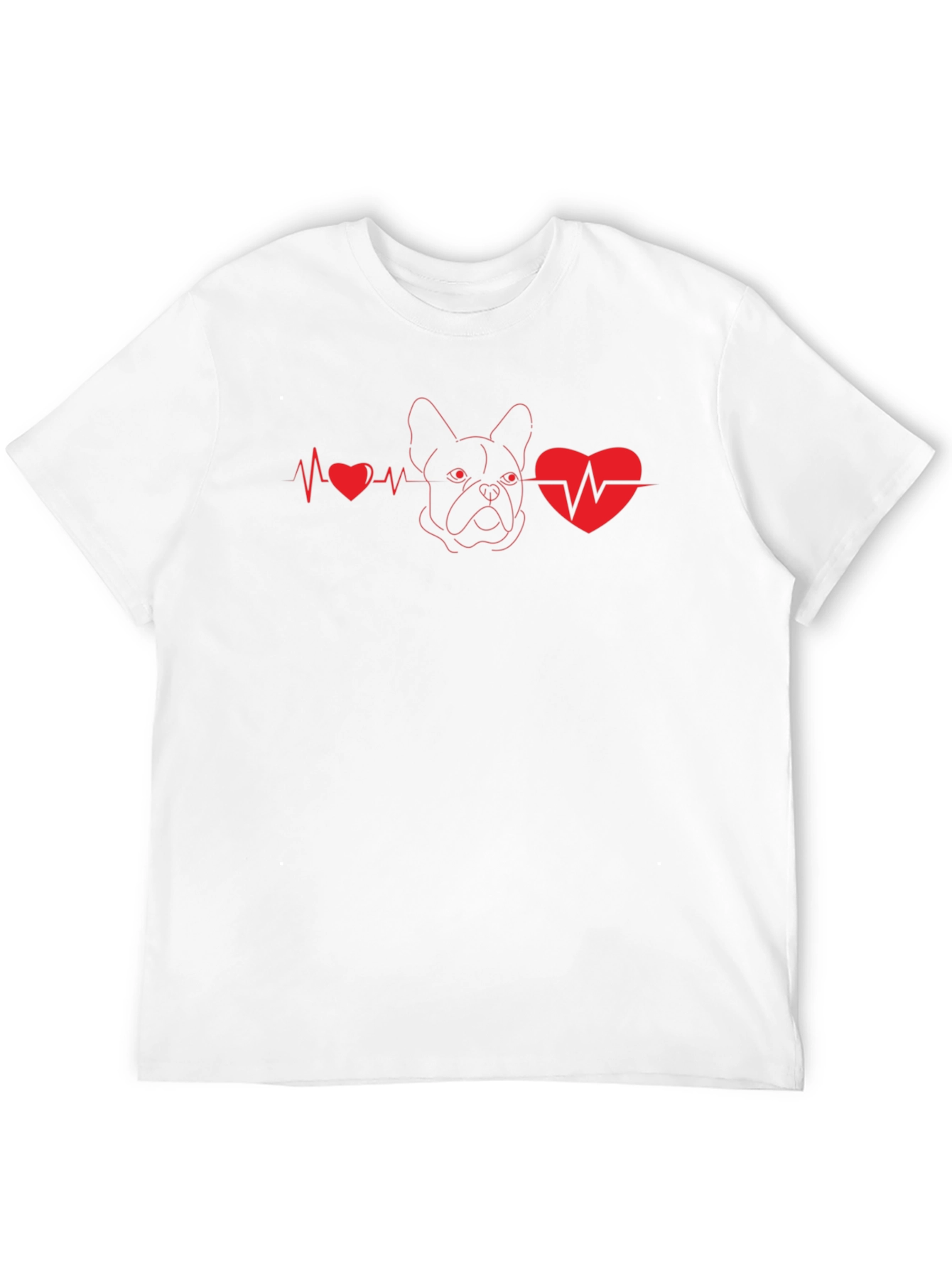 Dog Breed Heartbeat T-Shirt - Mens Black Tee