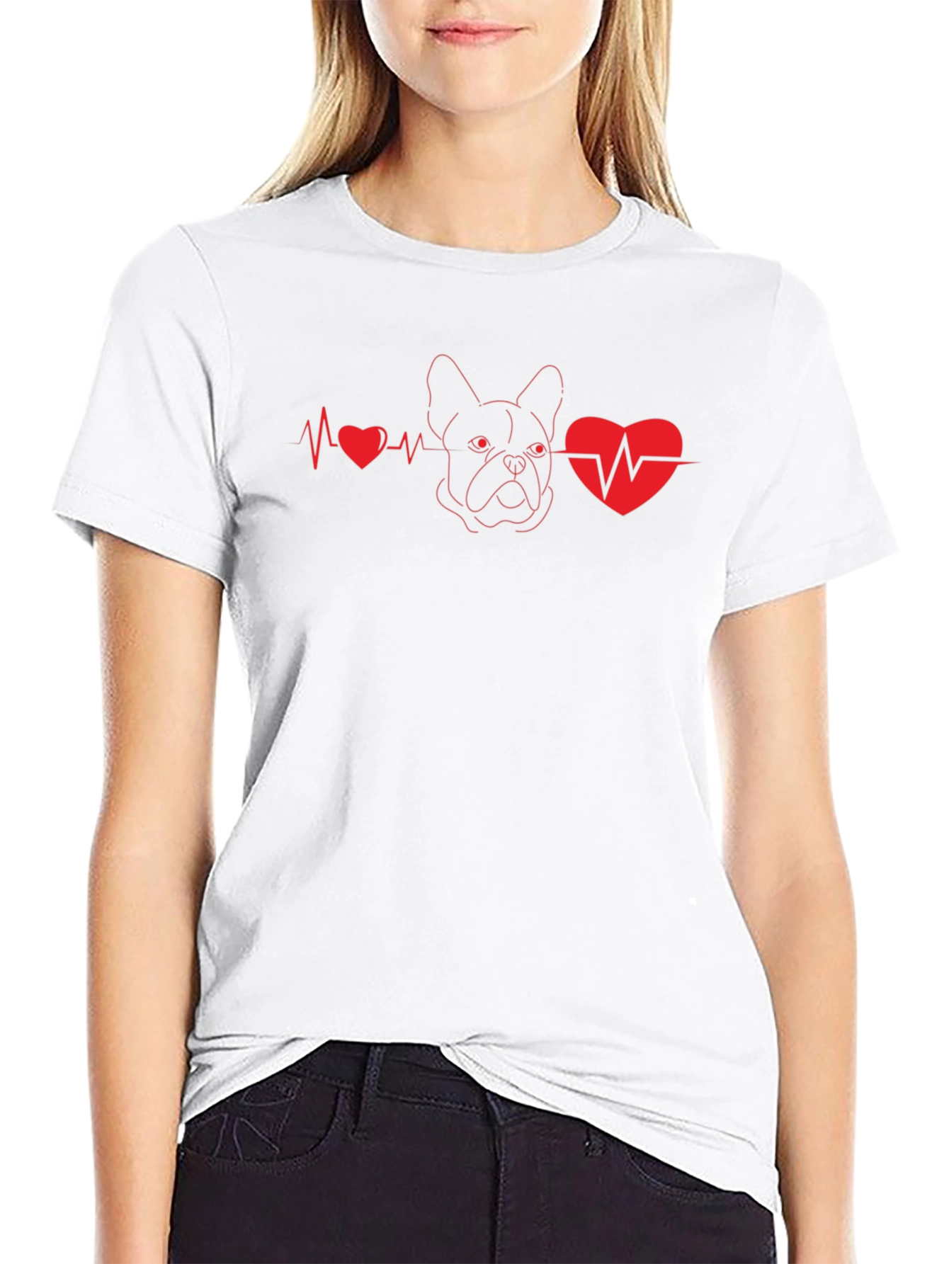 Dog Breed Heartbeat T-Shirt - Mens Black Tee