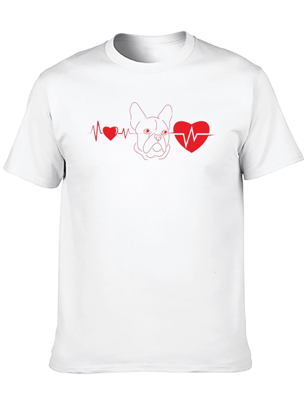 Dog Breed Heartbeat T-Shirt - Mens Black Tee