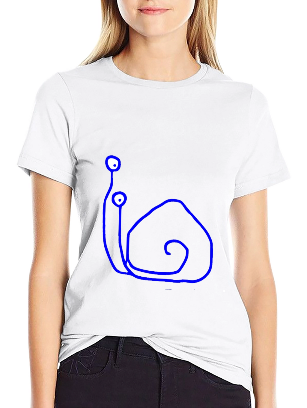 Snail Doodle Black T-Shirt