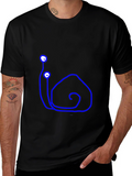 Snail Doodle Black T-Shirt