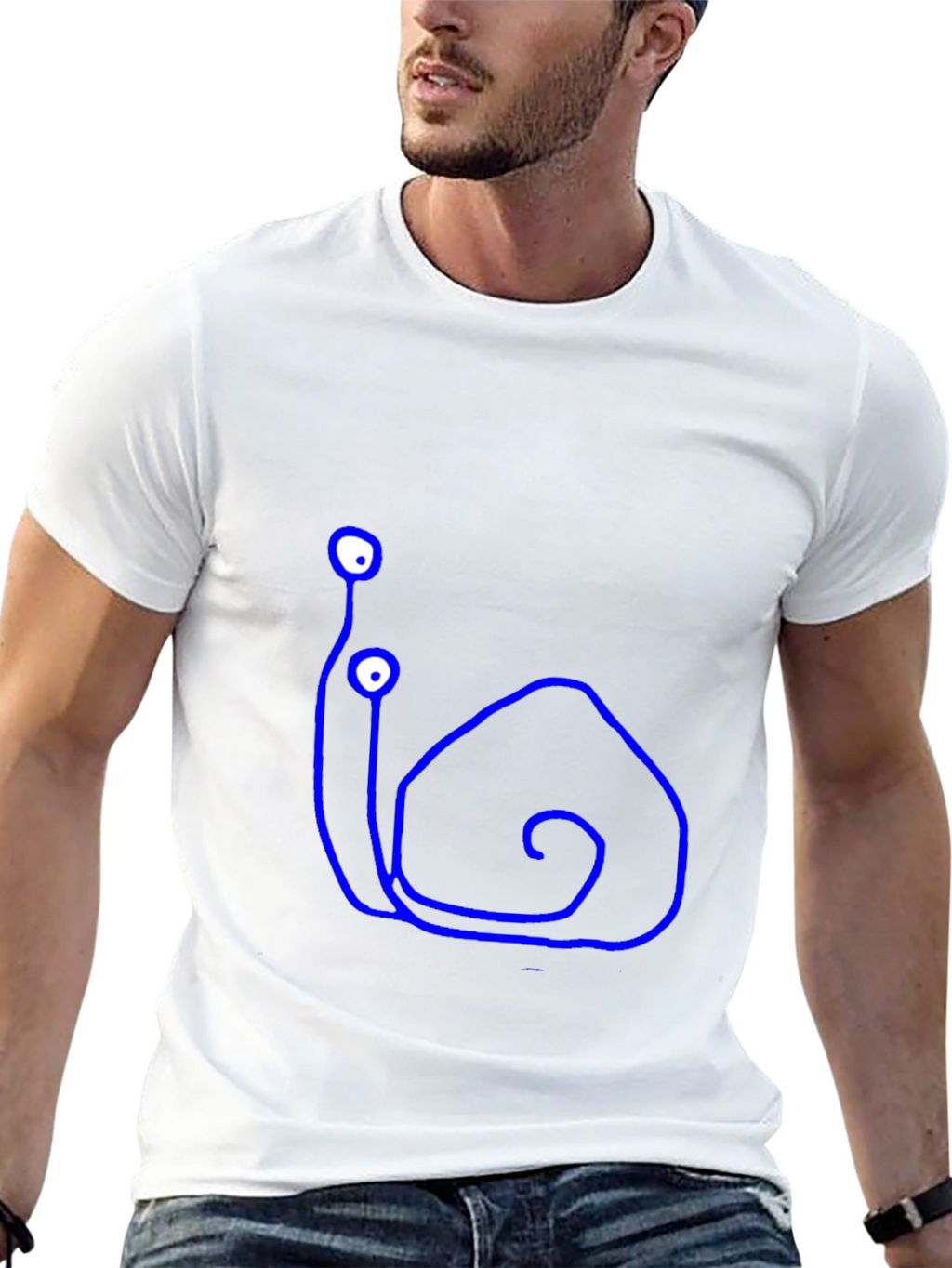 Snail Doodle Black T-Shirt