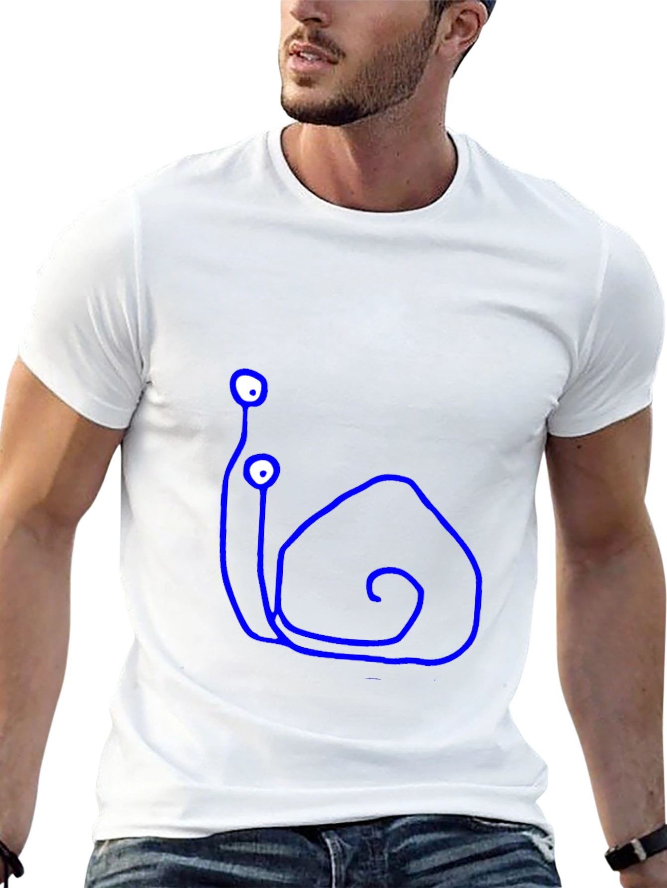 Snail Doodle Black T-Shirt