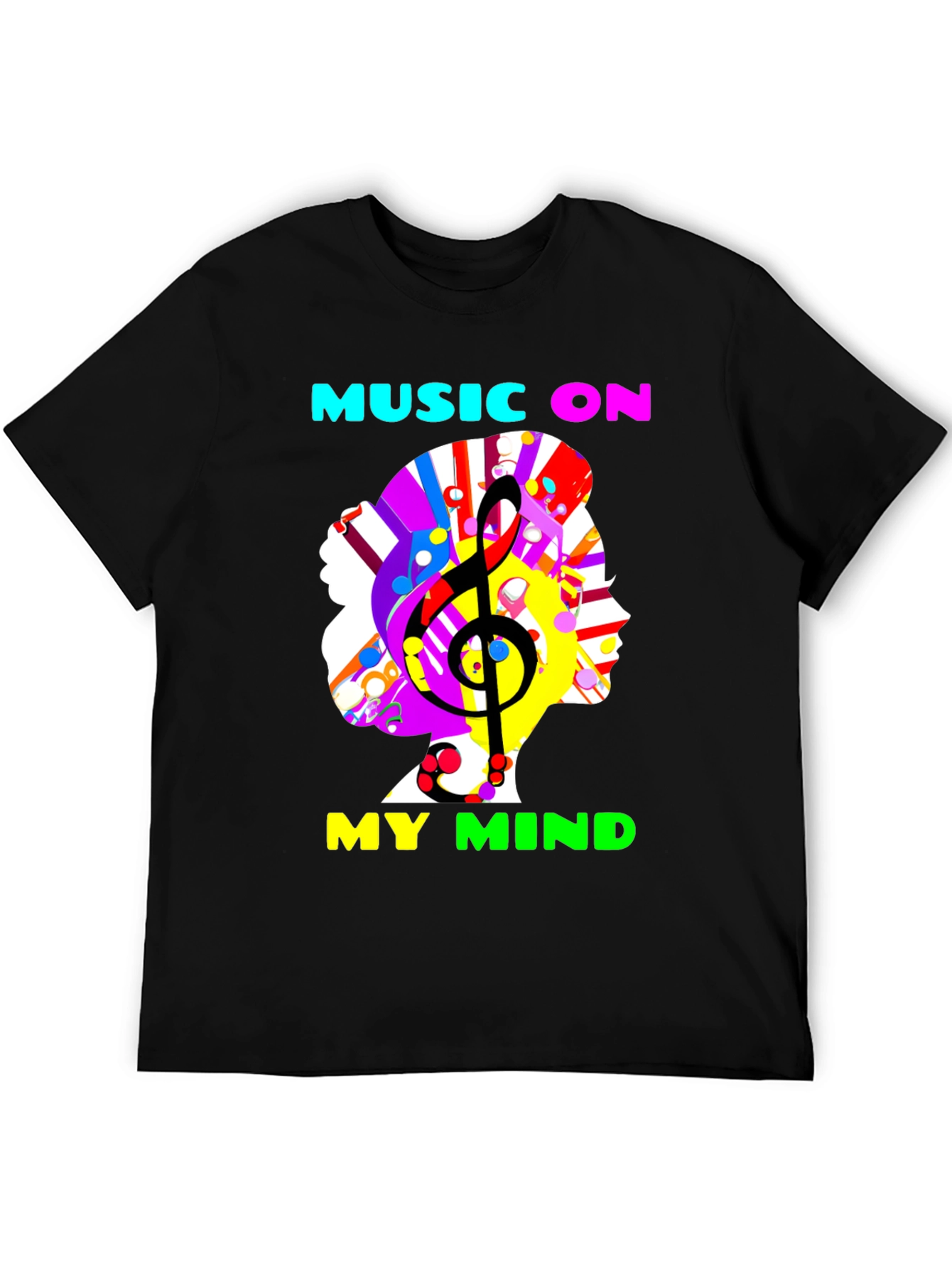 Music On My Mind Graphic Tee - Trendy Unisex Shirt