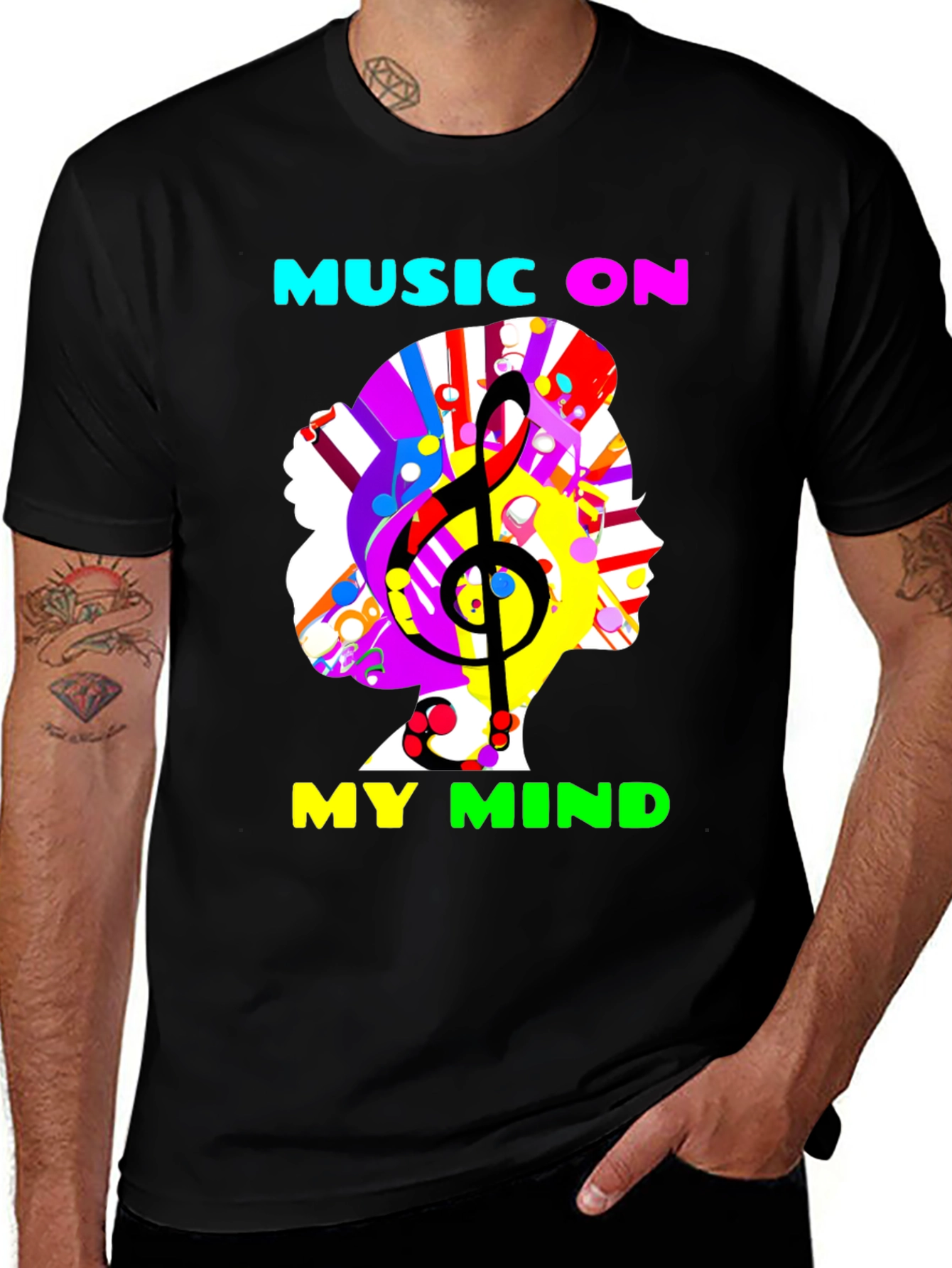 Music On My Mind Graphic Tee - Trendy Unisex Shirt