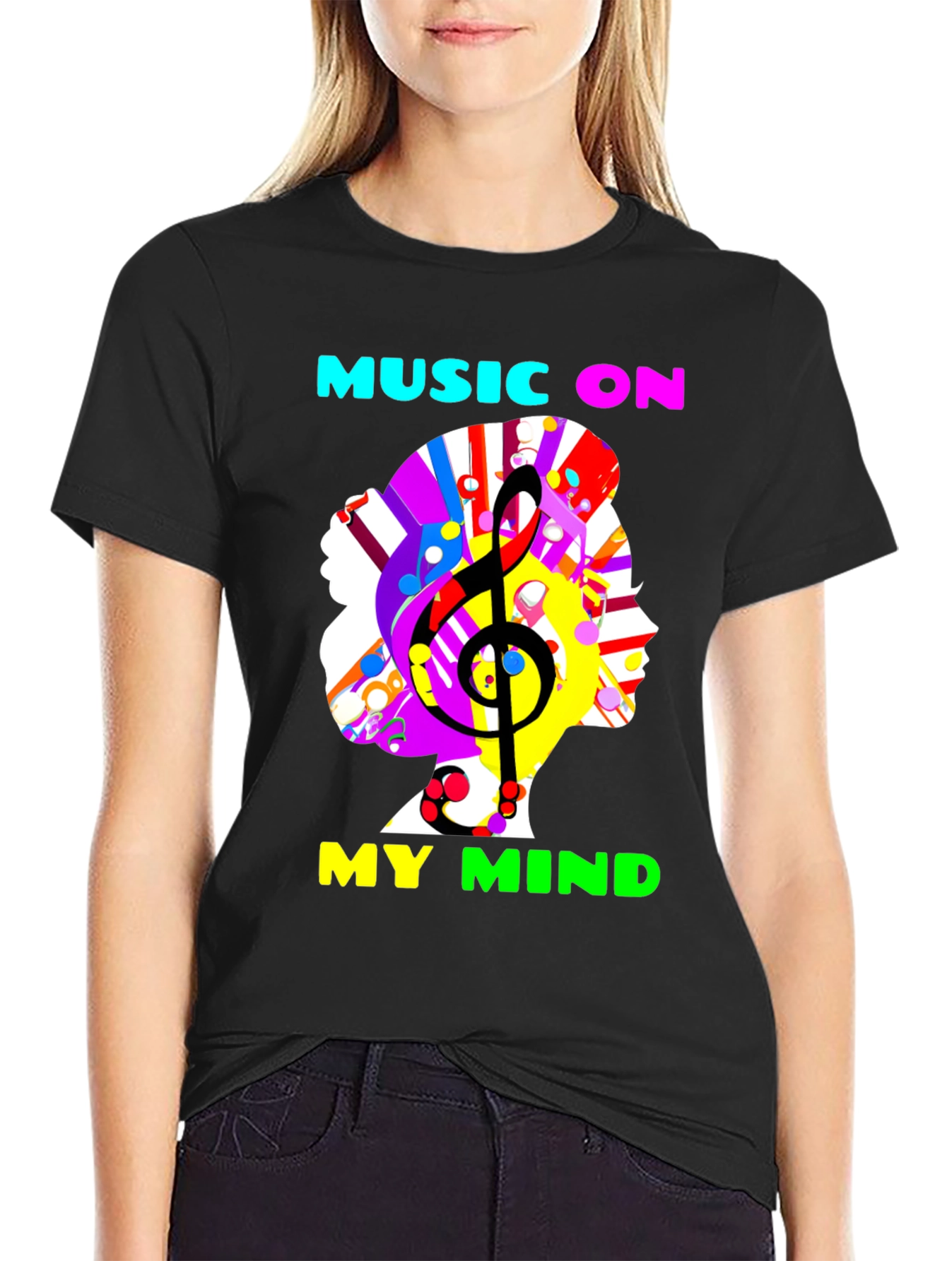 Music On My Mind Graphic Tee - Trendy Unisex Shirt