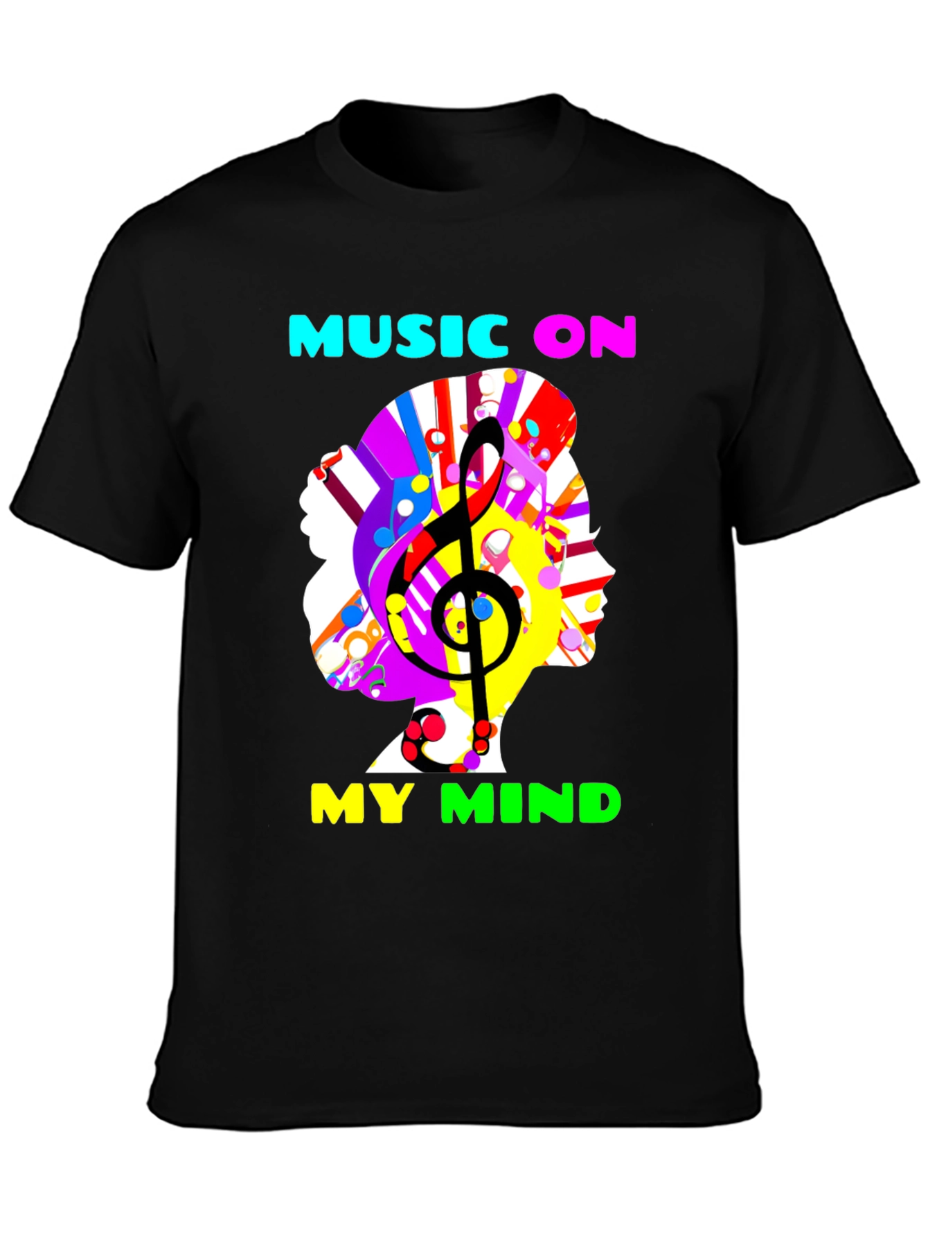 Music On My Mind Graphic Tee - Trendy Unisex Shirt