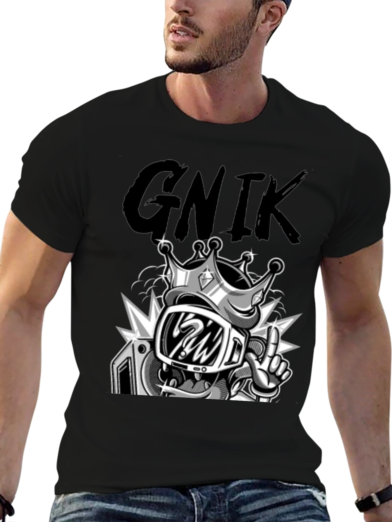 Graphic T-Shirt - King Cartoon Character