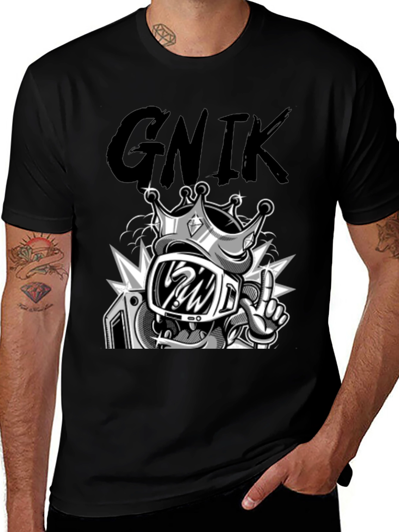 Graphic T-Shirt - King Cartoon Character