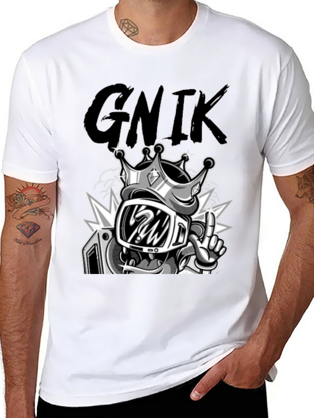 Graphic T-Shirt - King Cartoon Character