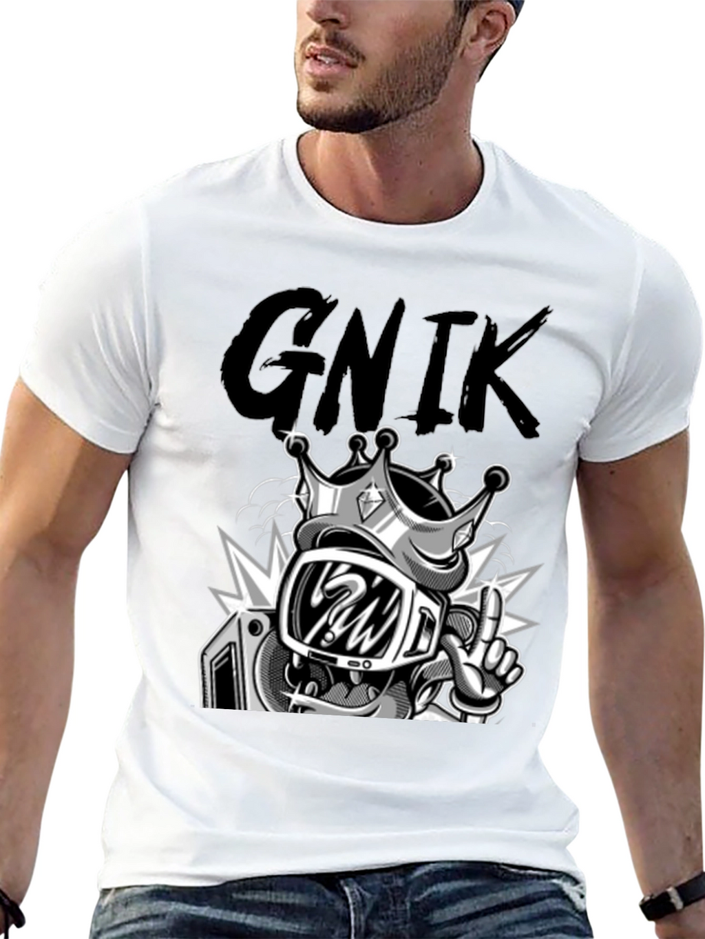 Graphic T-Shirt - King Cartoon Character
