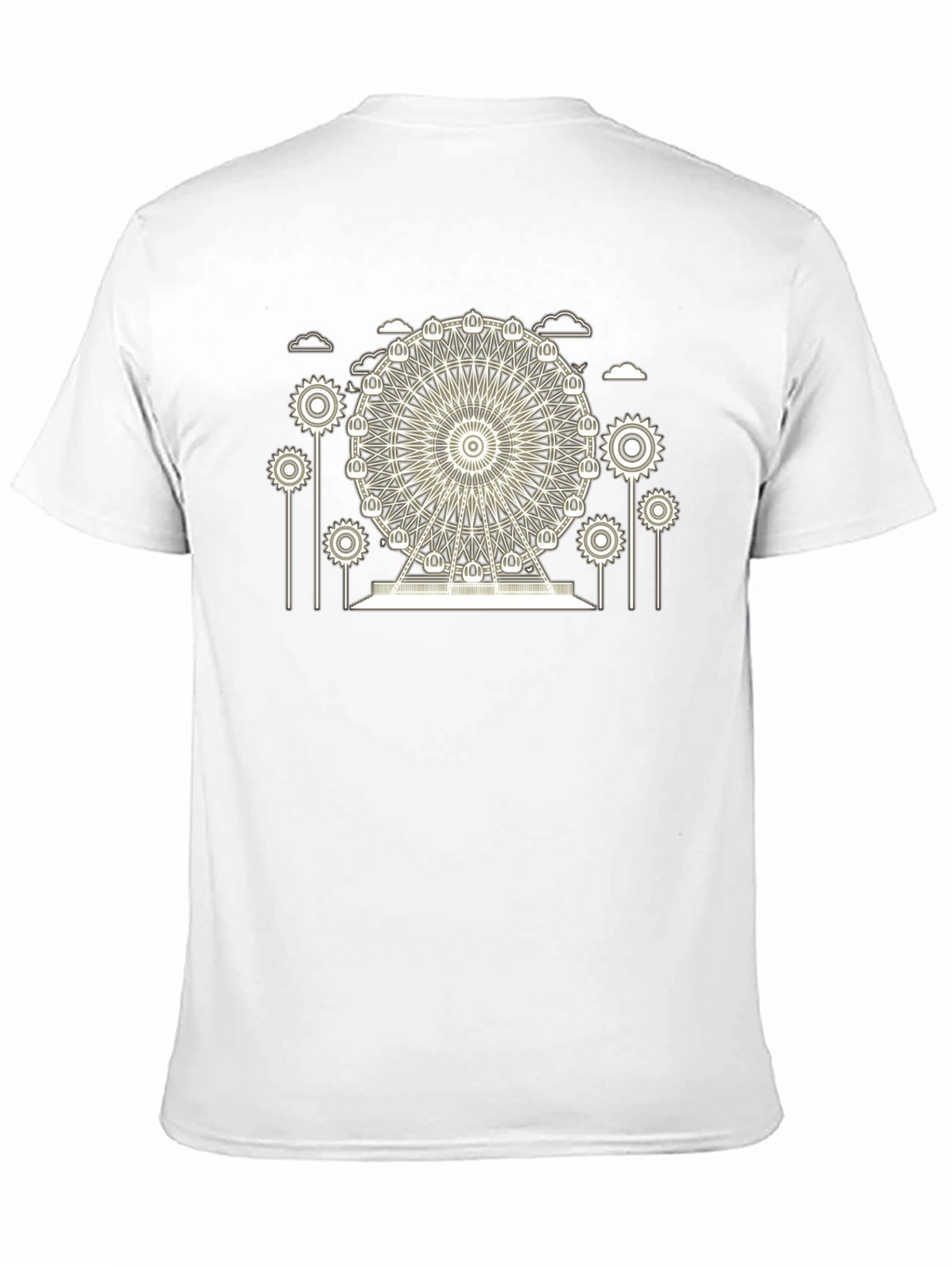 Ferris Wheel Graphic Tee - Black Cotton T-Shirt