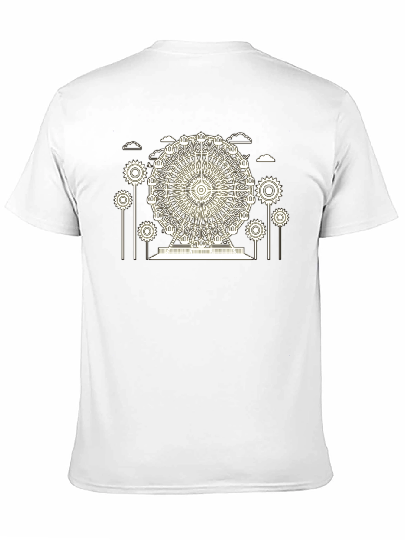 Ferris Wheel Graphic Tee - Black Cotton T-Shirt