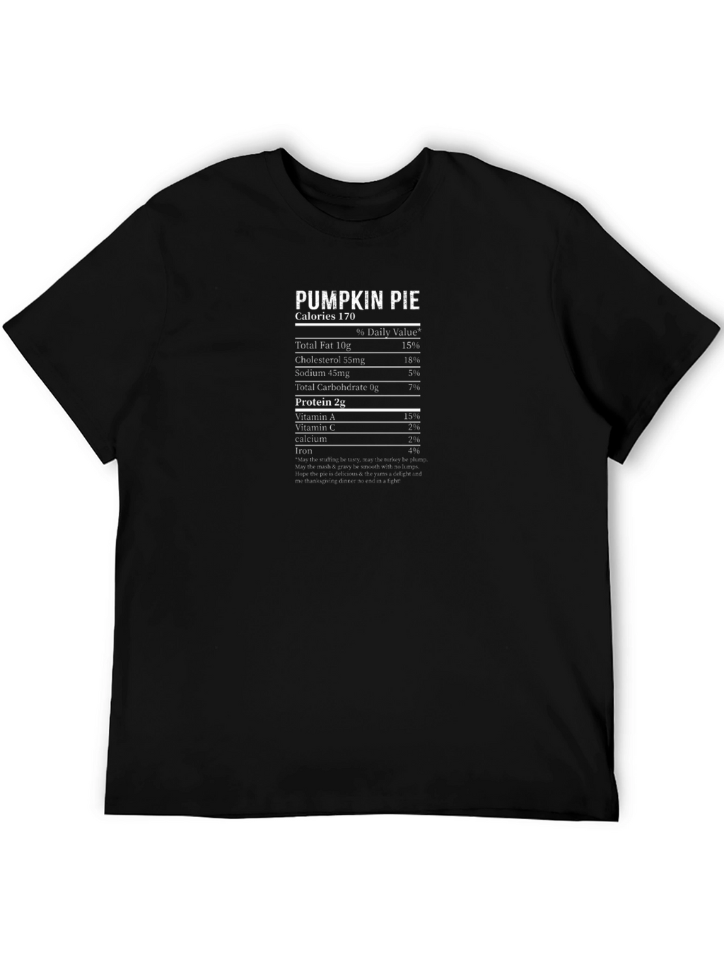 Pumpkin Pie Nutrition Facts T-Shirt