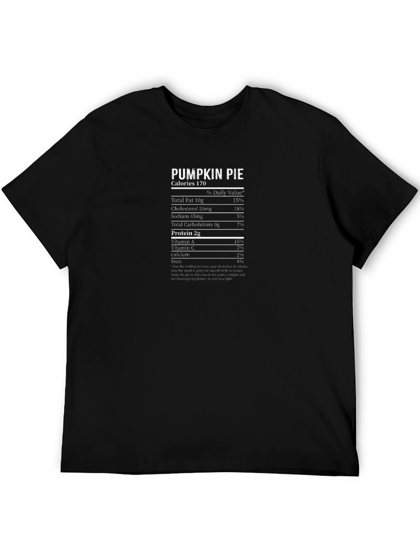 Pumpkin Pie Nutrition Facts T-Shirt