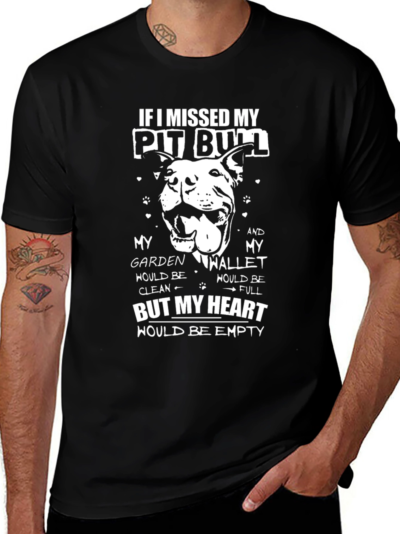 Pit Bull Heart T-Shirt - Dog Lover Tee
