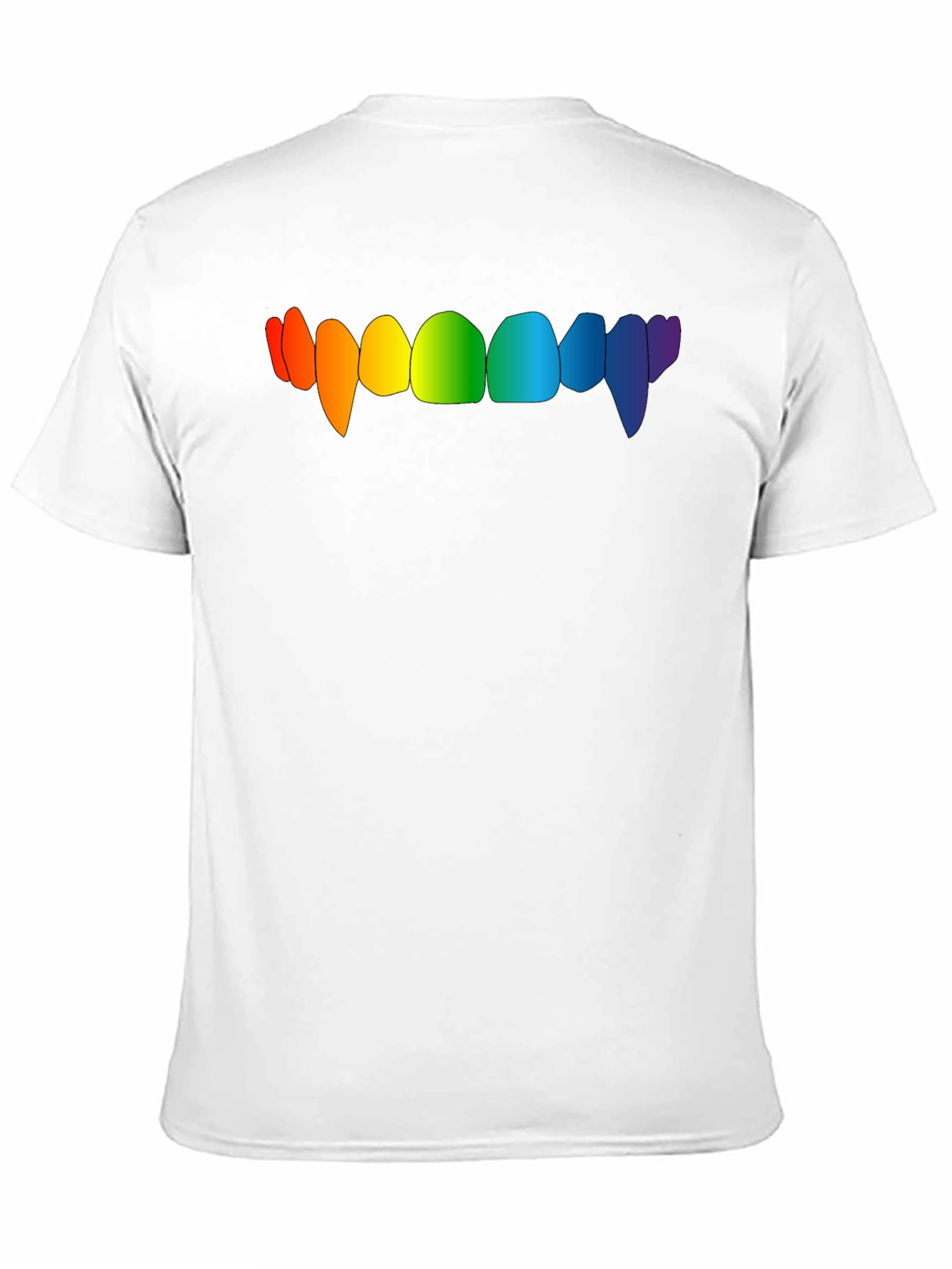 Rainbow Vampire Teeth Graphic Tee - Black