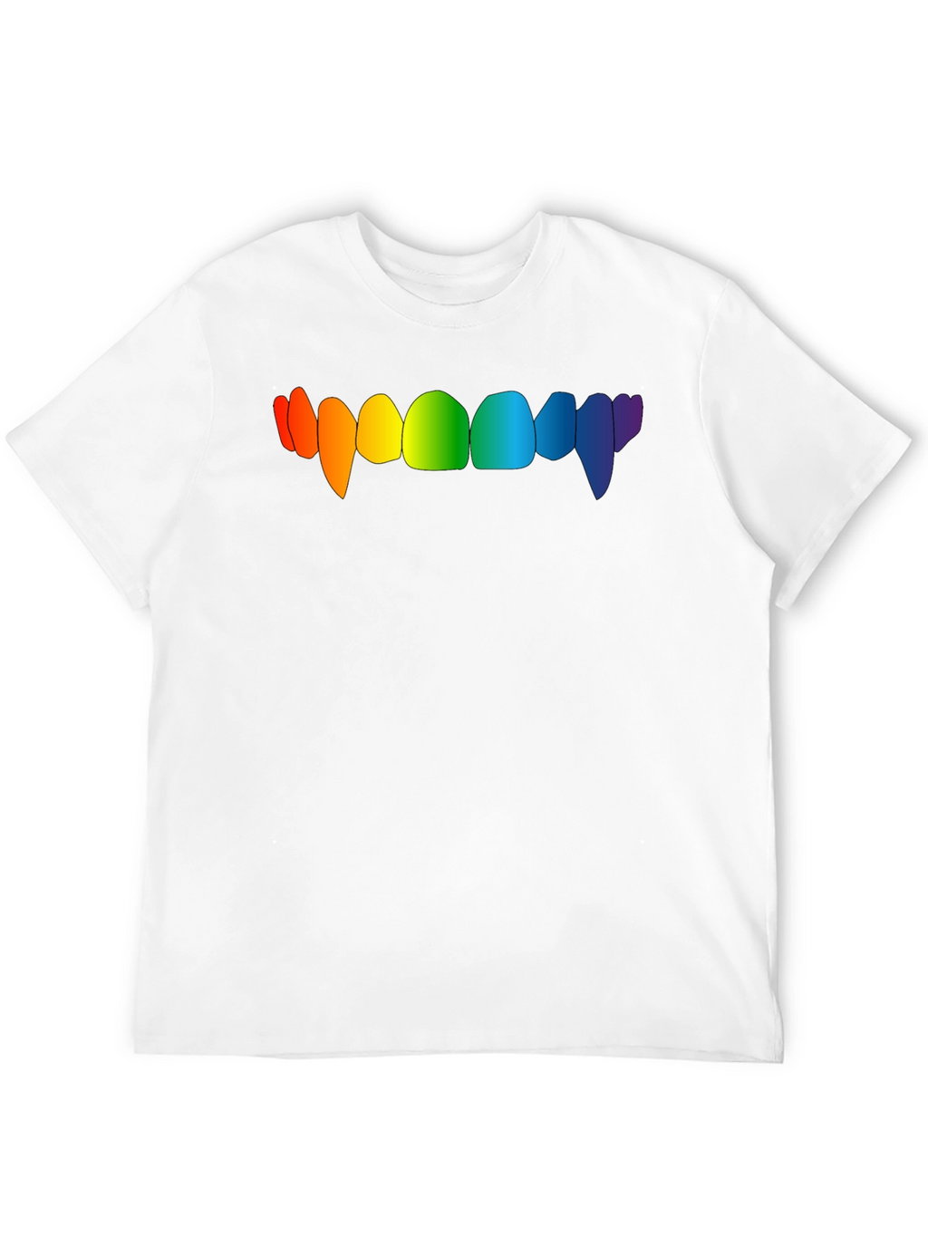 Rainbow Vampire Teeth Graphic Tee - Black