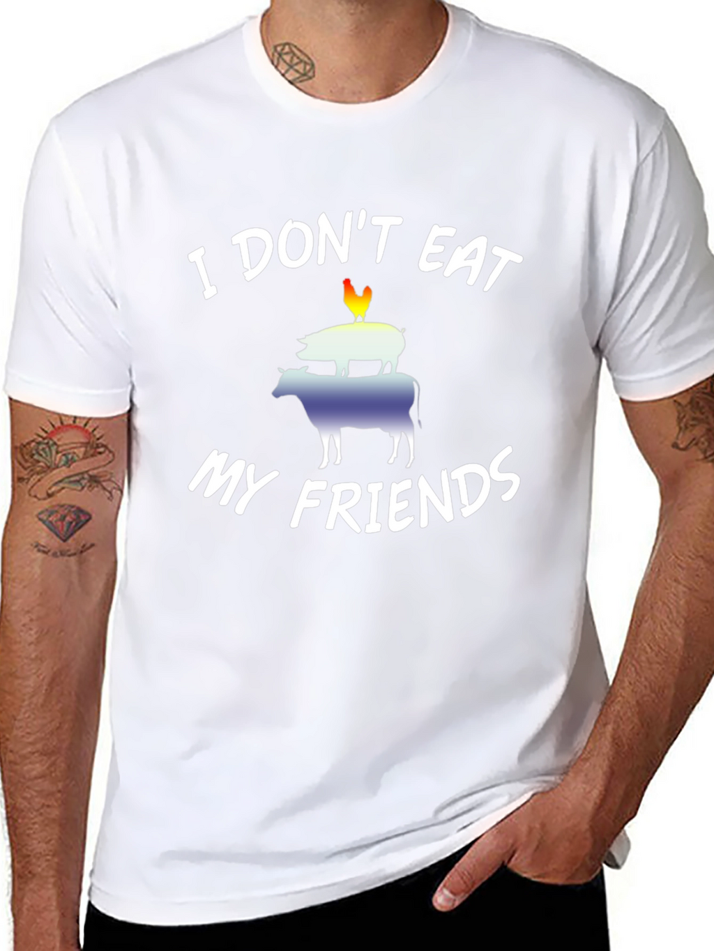 Vegan I Dont Eat My Friends Graphic Tee