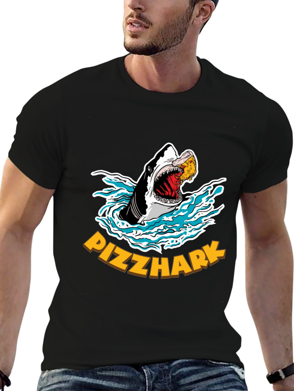Pizzhark T-Shirt - Shark Eating Pizza Graphic Tee