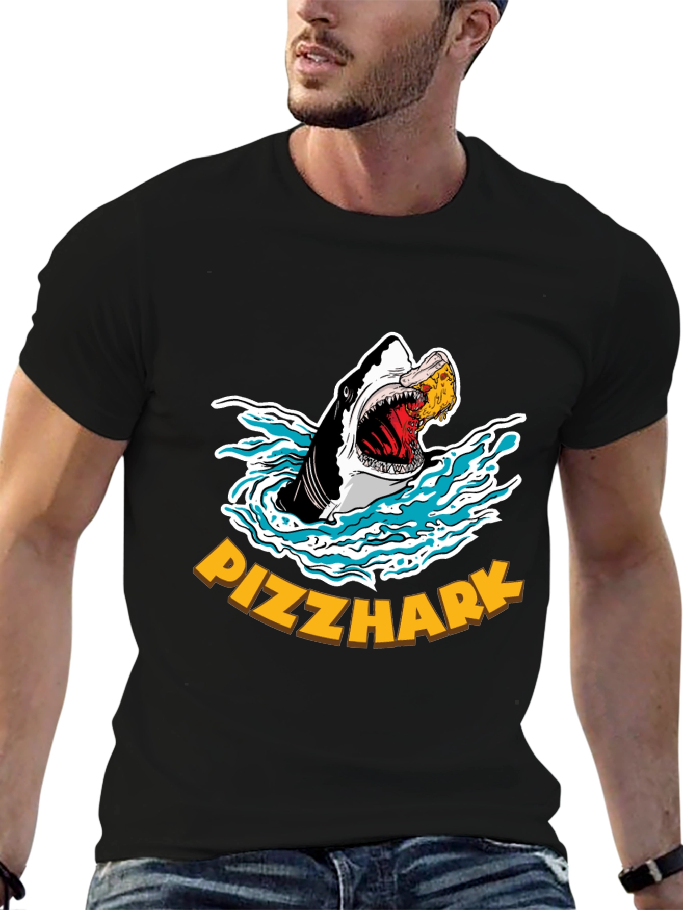 Pizzhark T-Shirt - Shark Eating Pizza Graphic Tee