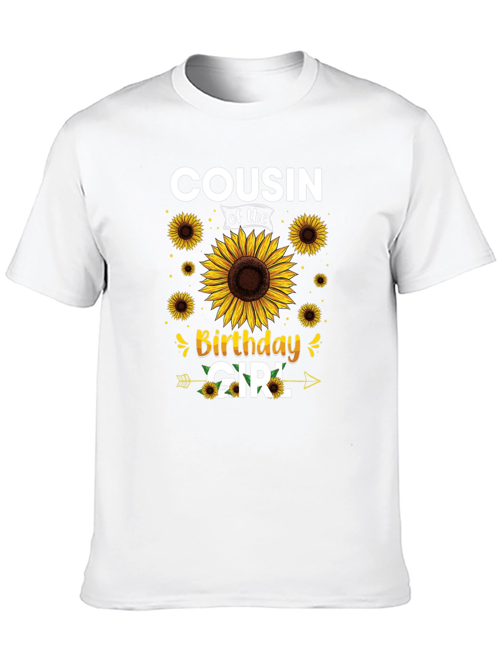 Cousin of the Birthday Girl Sunflower Tee