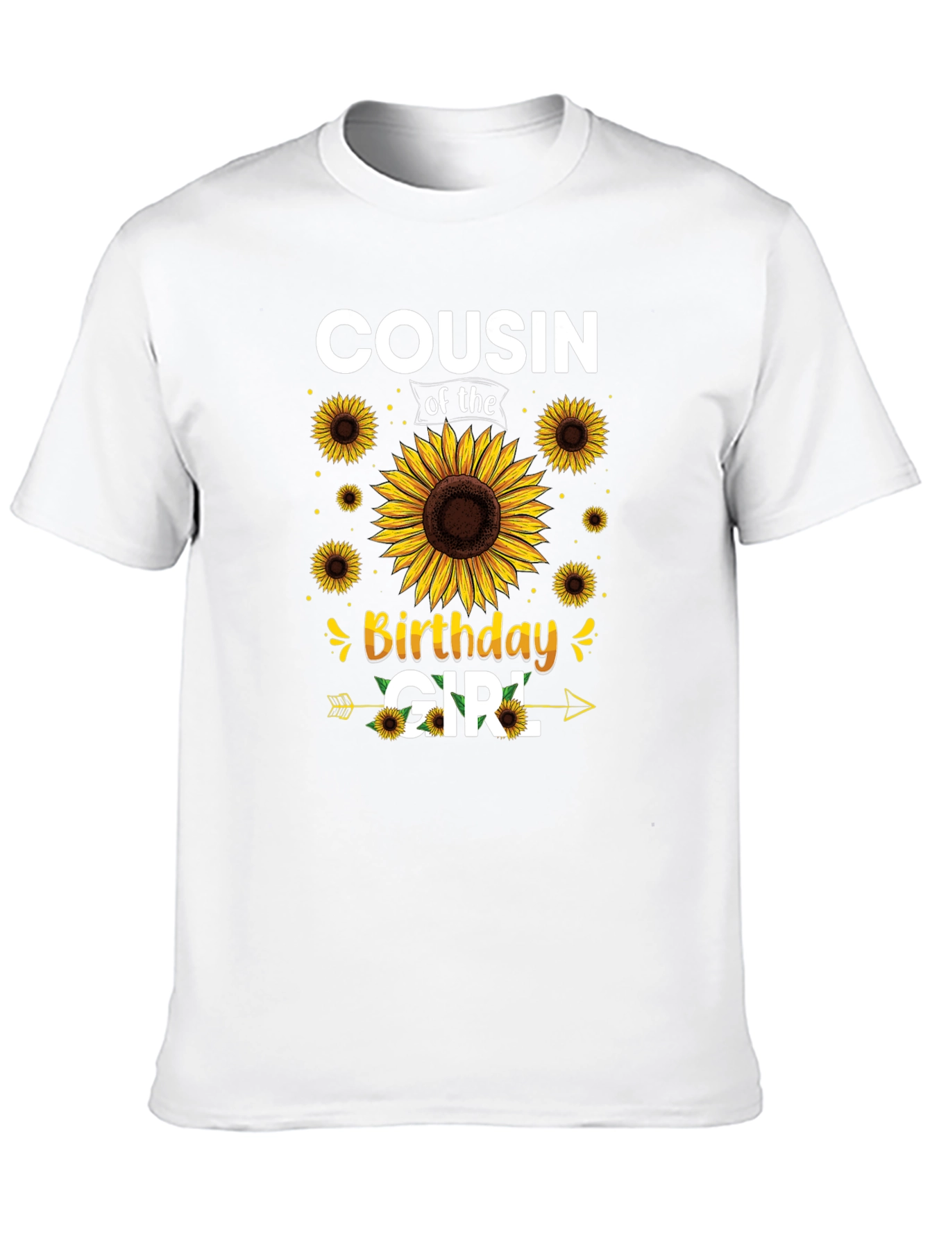 Cousin of the Birthday Girl Sunflower Tee
